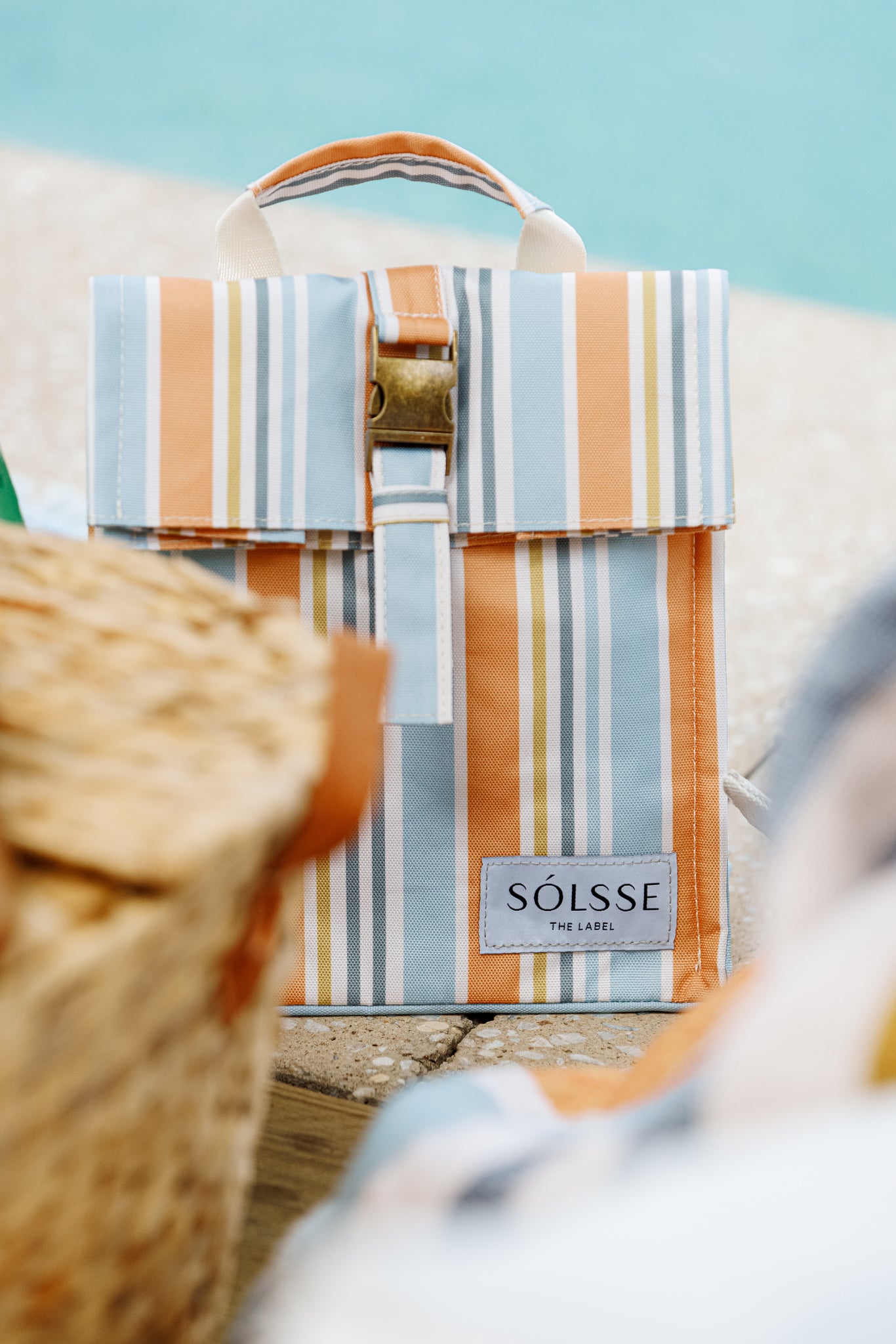Folded Cooler Satchel - Port Douglas Stripe