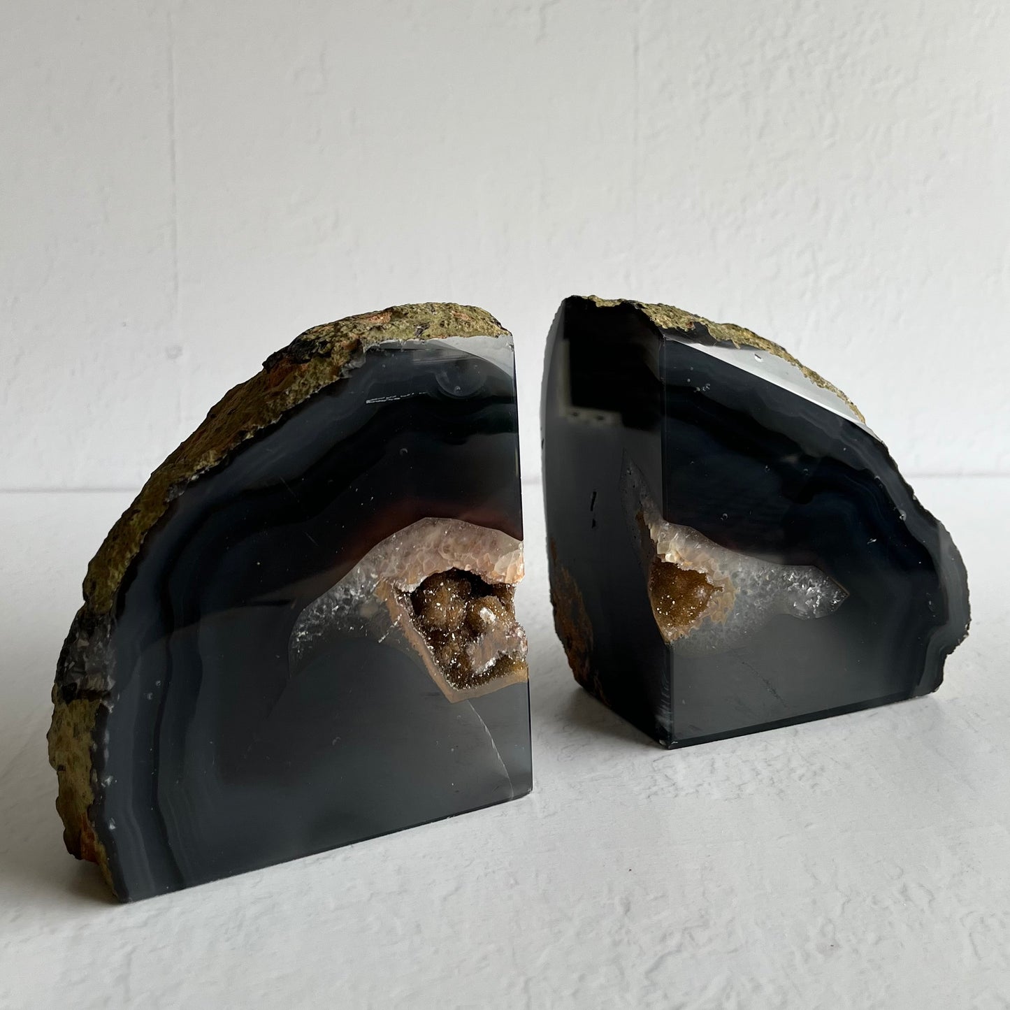 Agate Book end pair / 3.69kg (total weight)