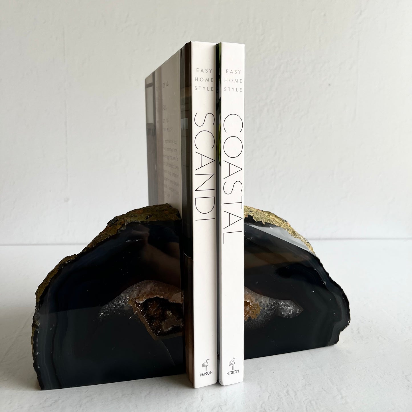 Agate Book end pair / 3.69kg (total weight)