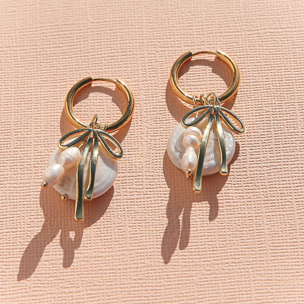 Bow Huggie Hoops - Kingston