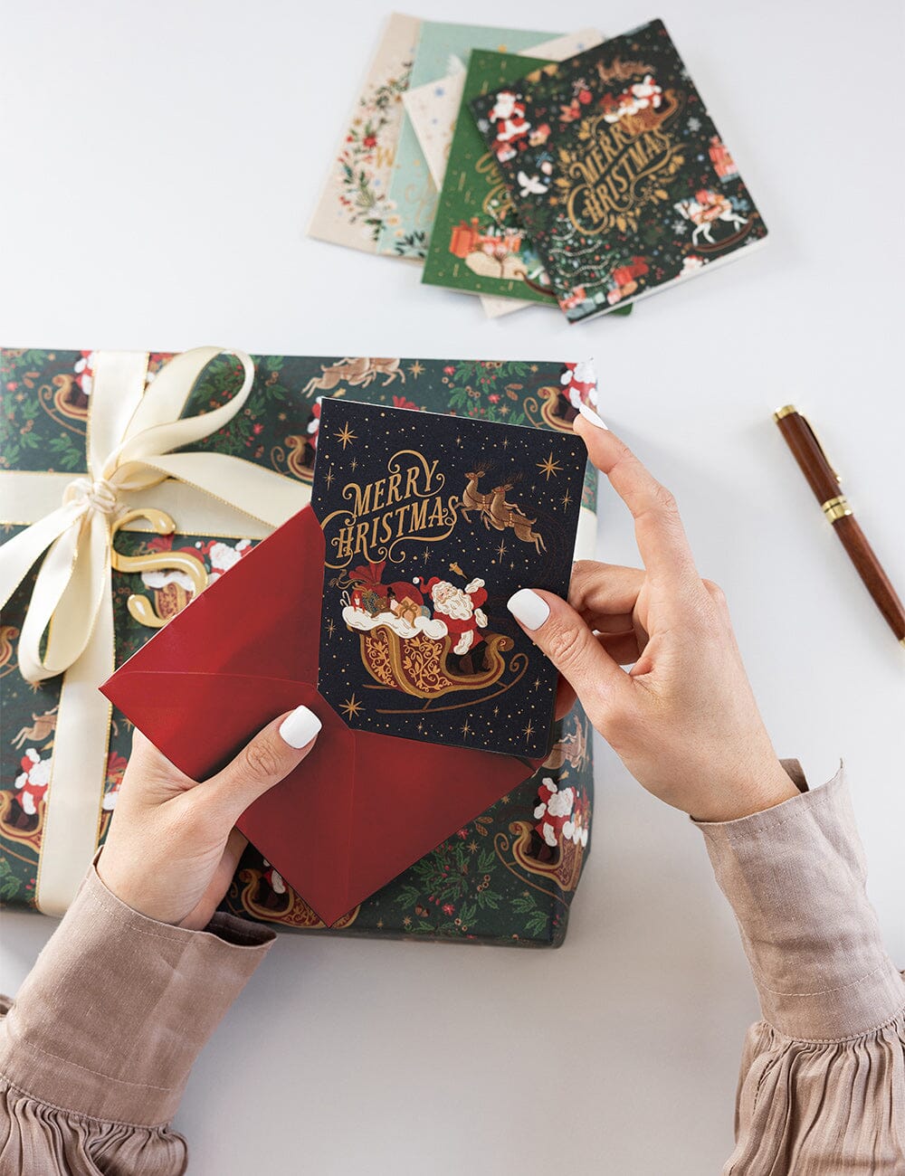"Merry Christmas" Christmas Card (Starry Night)