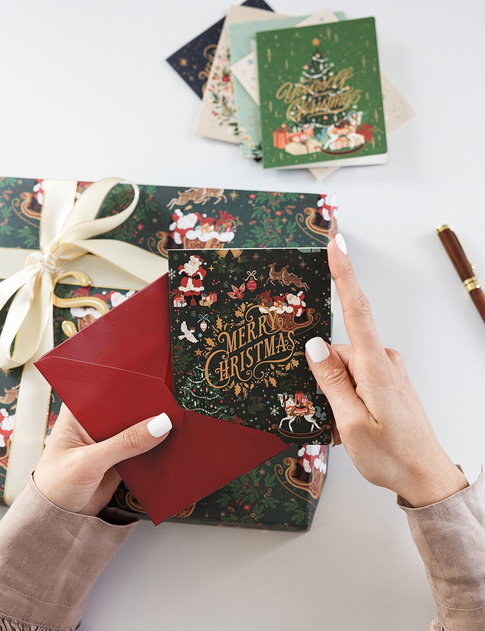 "Merry Christmas" Christmas Card (Jolly Santa)