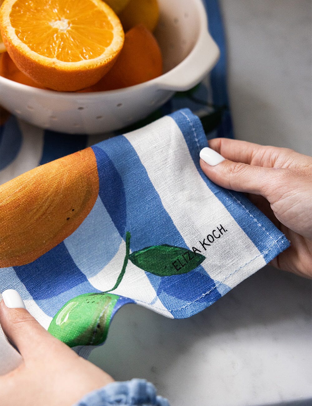 Citrus Tea Towel - Bespoke Letterpress