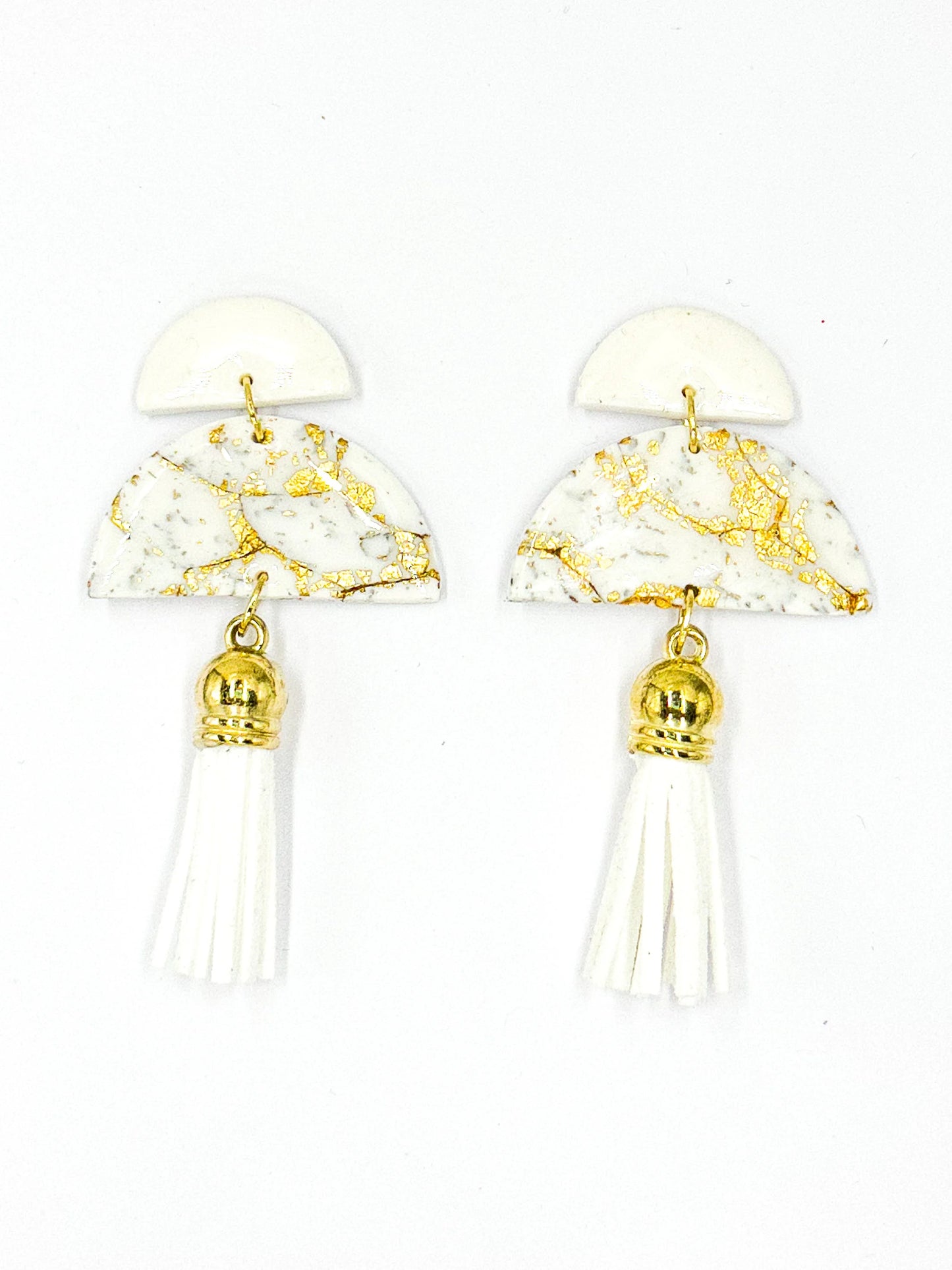 Cleopatra Earrings - White