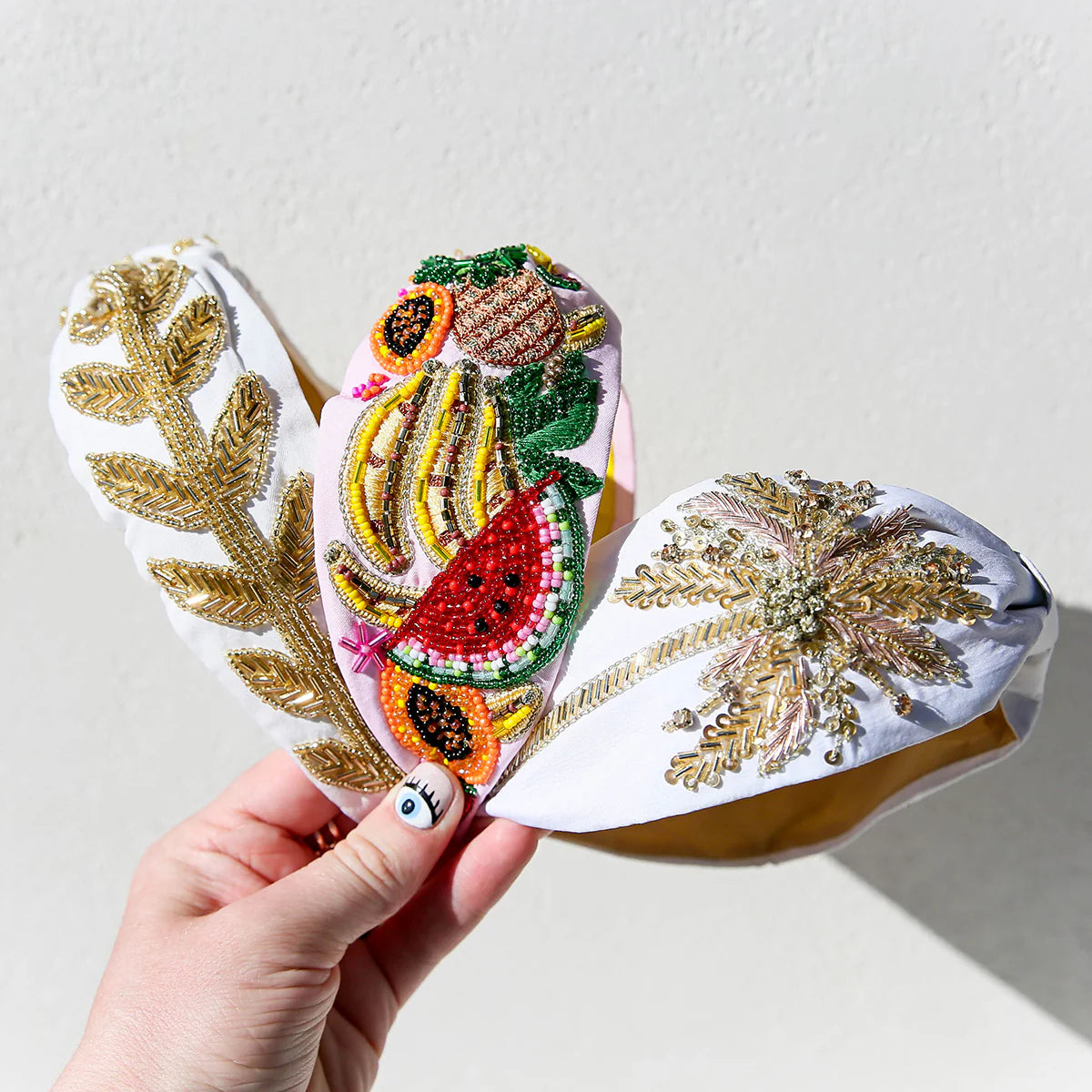 Goddess Beaded Headband - Gold