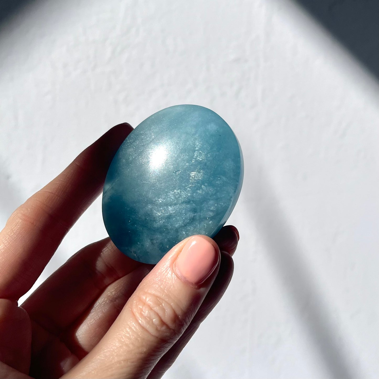 Aquamarine Palm Stone #3 / 64g