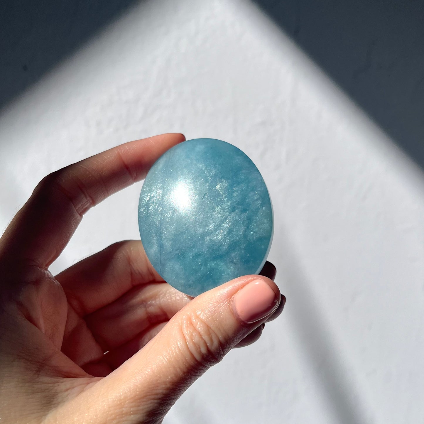 Aquamarine Palm Stone #3 / 64g