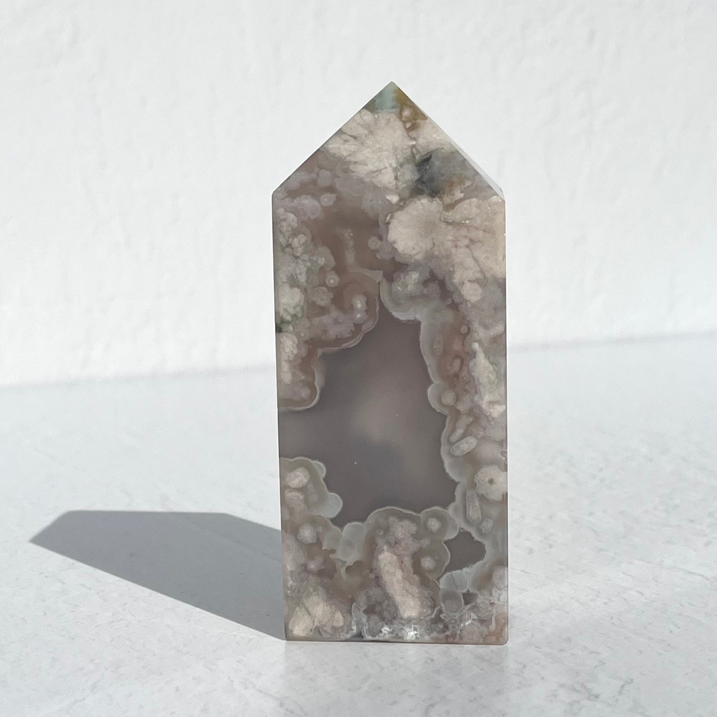 Black Flower Agate Tower / 372g
