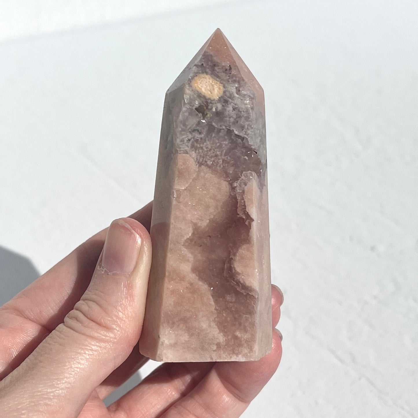 Pink Amethyst Hexagon Point / 126g