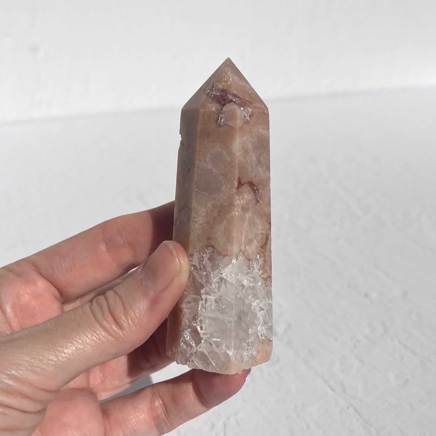 Pink Amethyst Hexagon Point / 119g