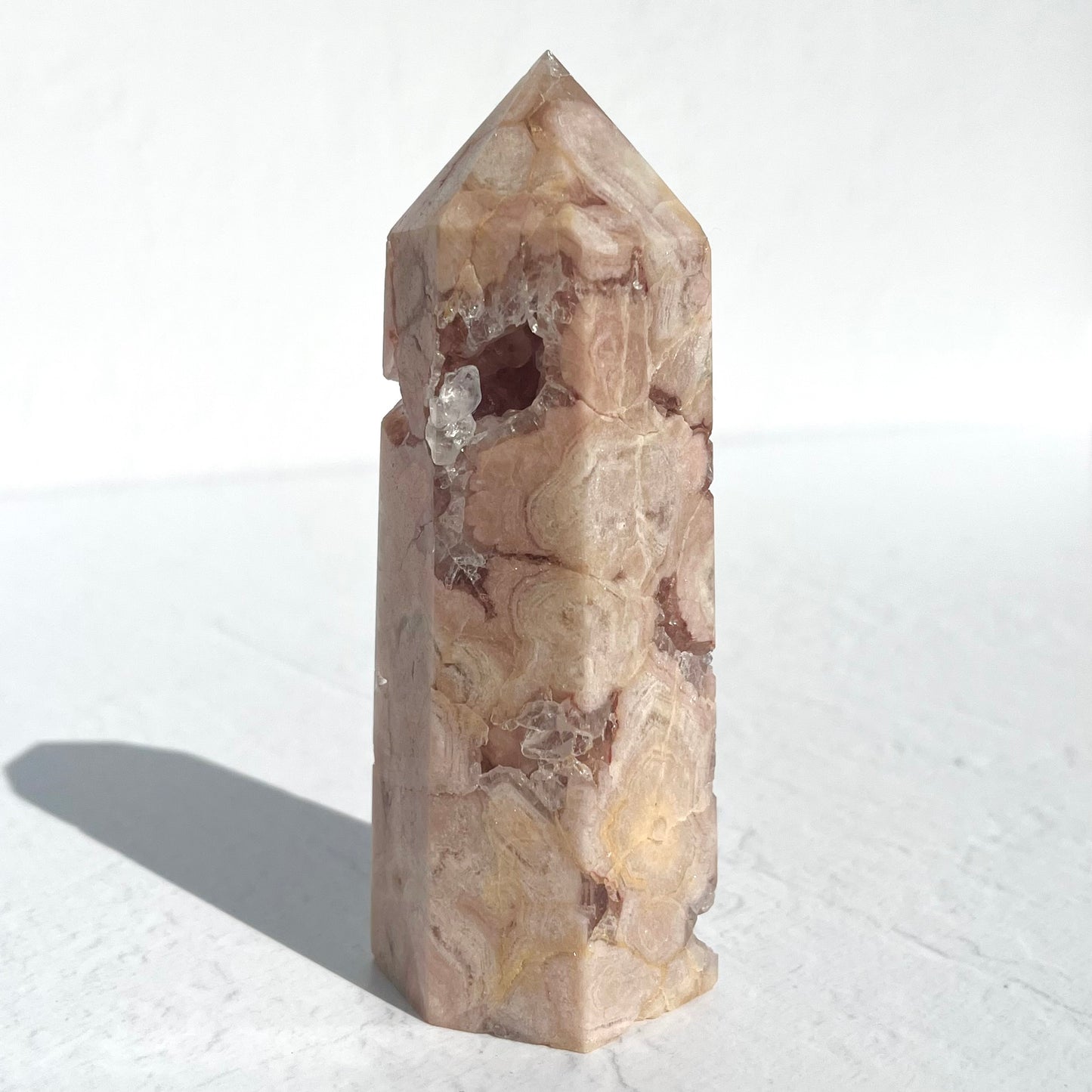 Pink Amethyst Hexagon Point (high grade) / 259g