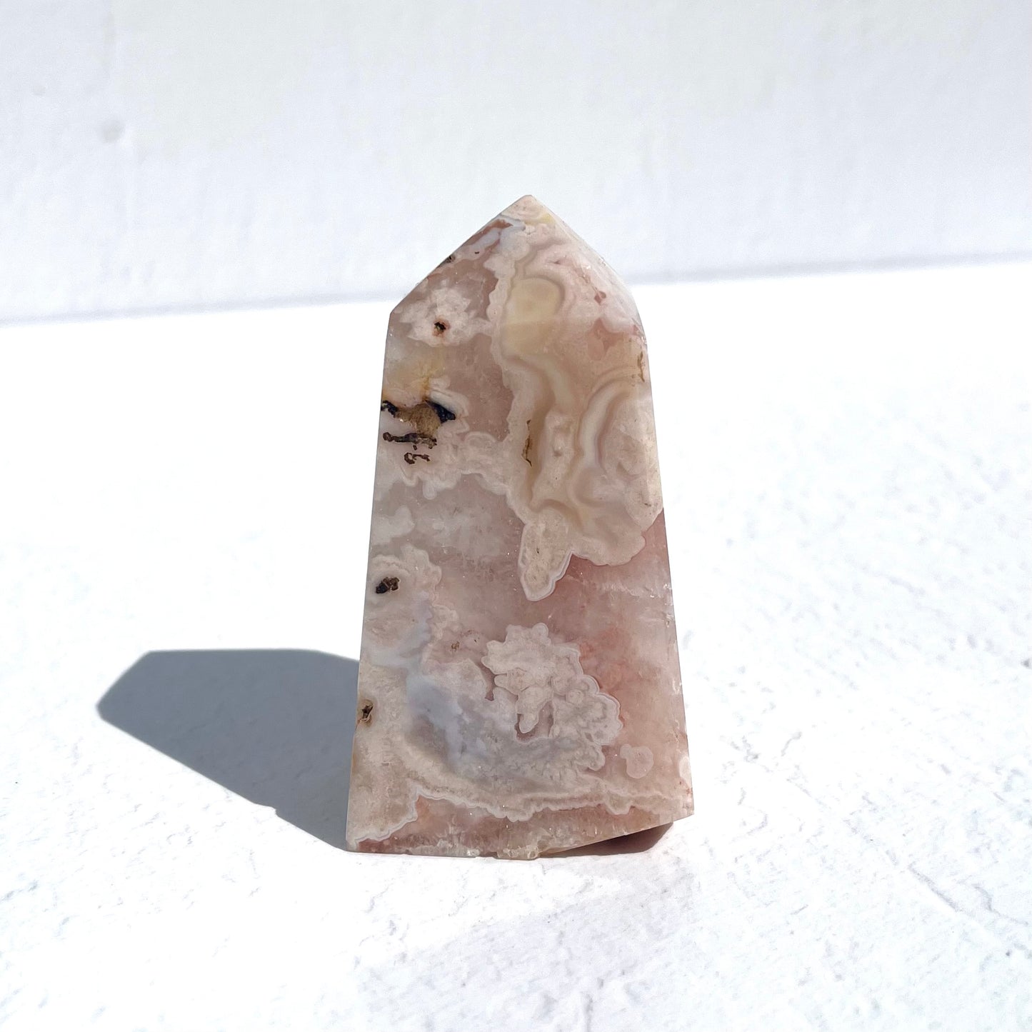 Pink (Sakura) Flower Agate Point / 278g