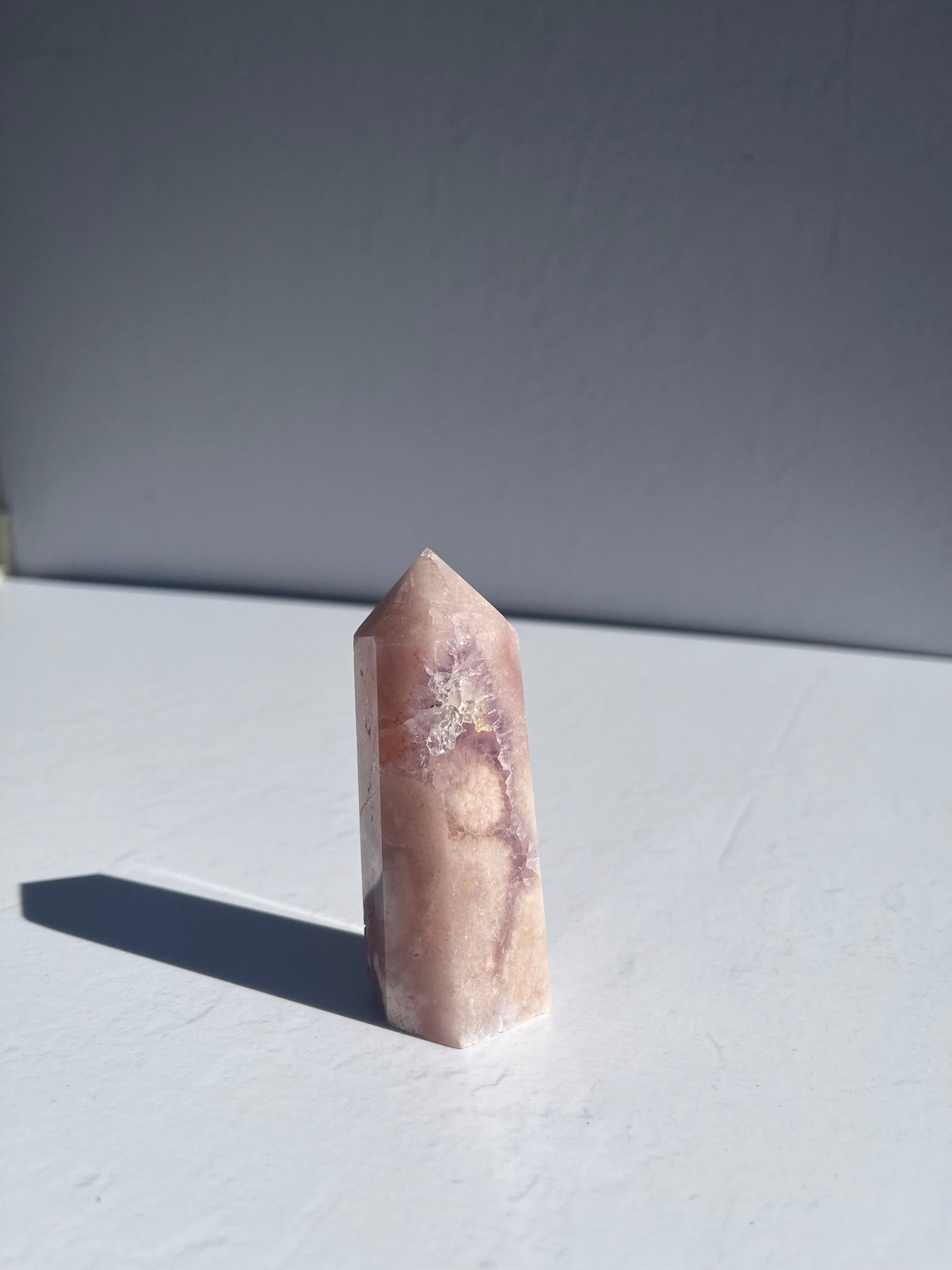 Pink Amethyst Hexagon Point / 163g