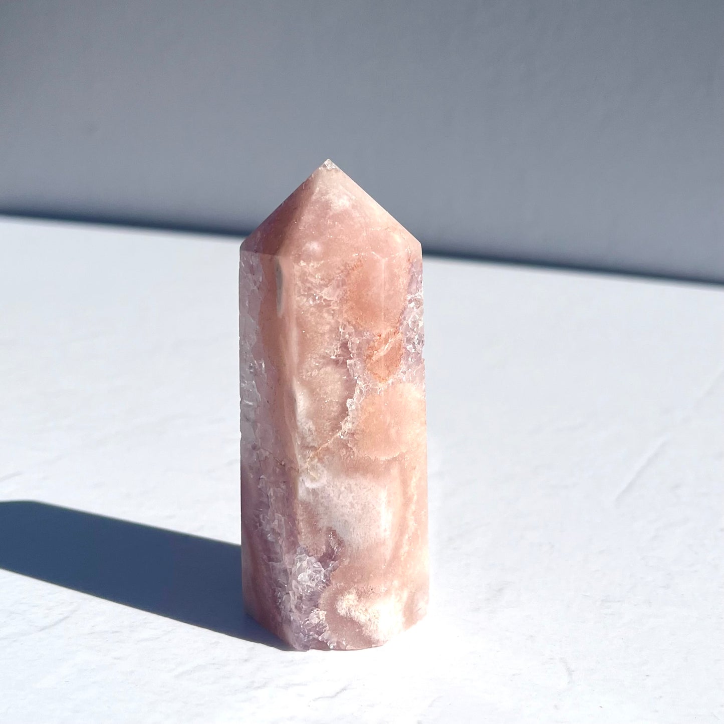 Pink Amethyst Hexagon Point / 163g