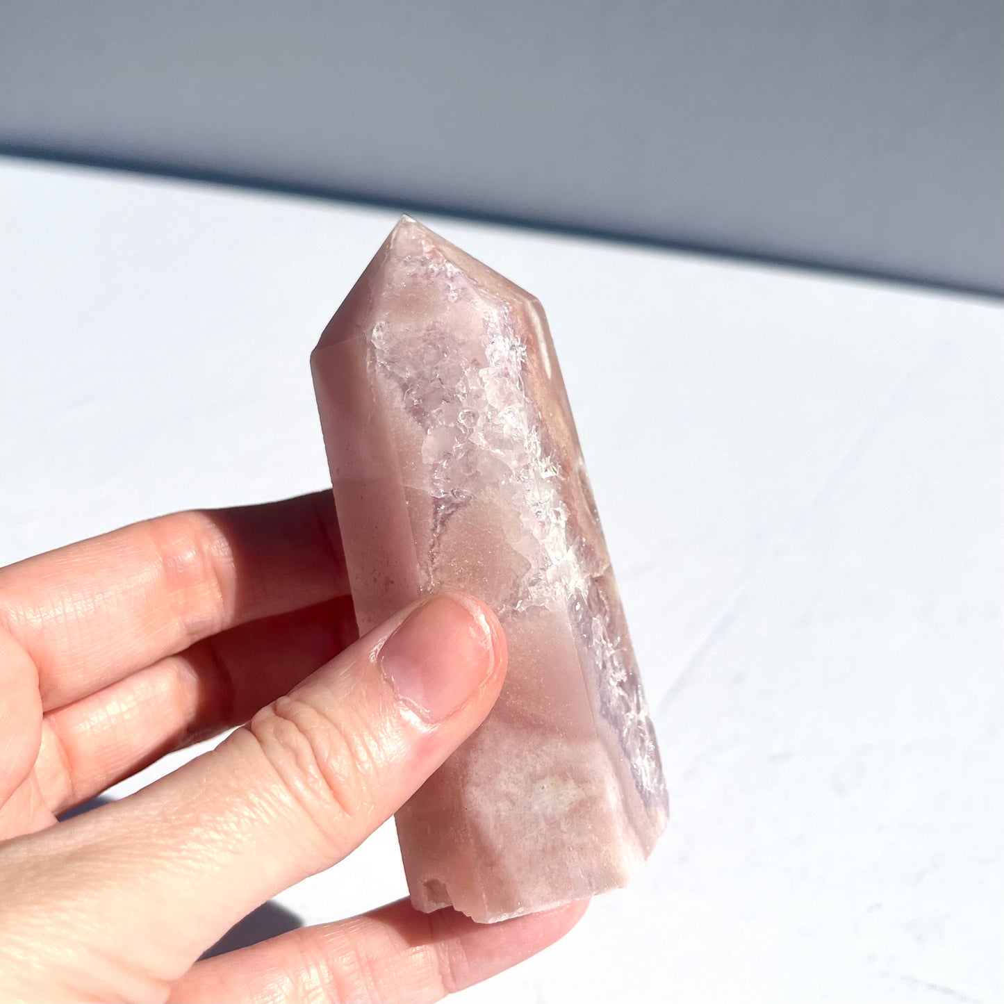 Pink Amethyst Hexagon Point / 163g