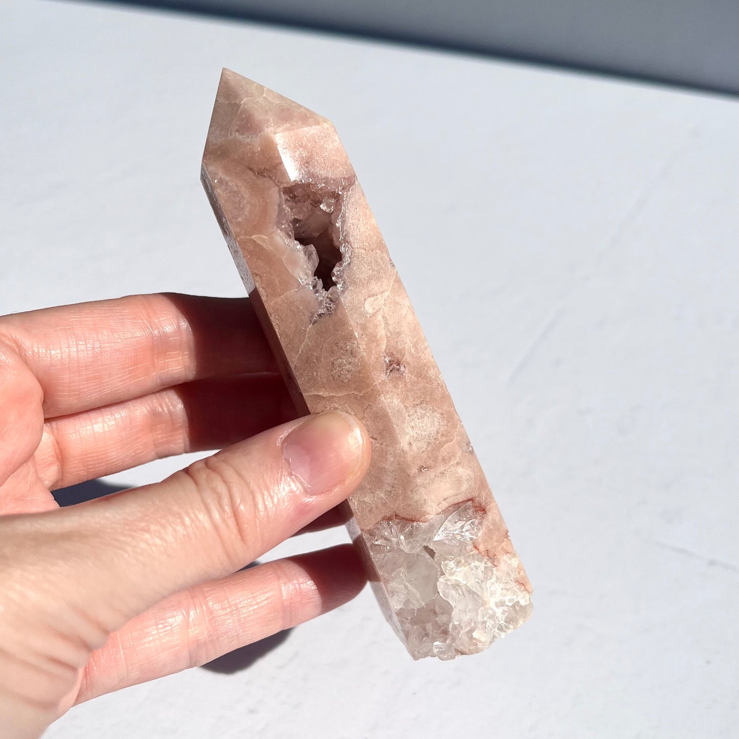 Pink Amethyst Hexagon Point / 170g