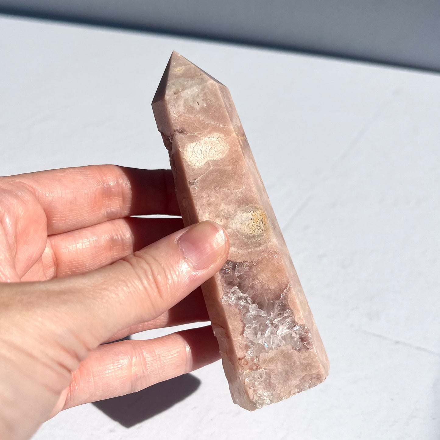 Pink Amethyst Hexagon Point / 170g