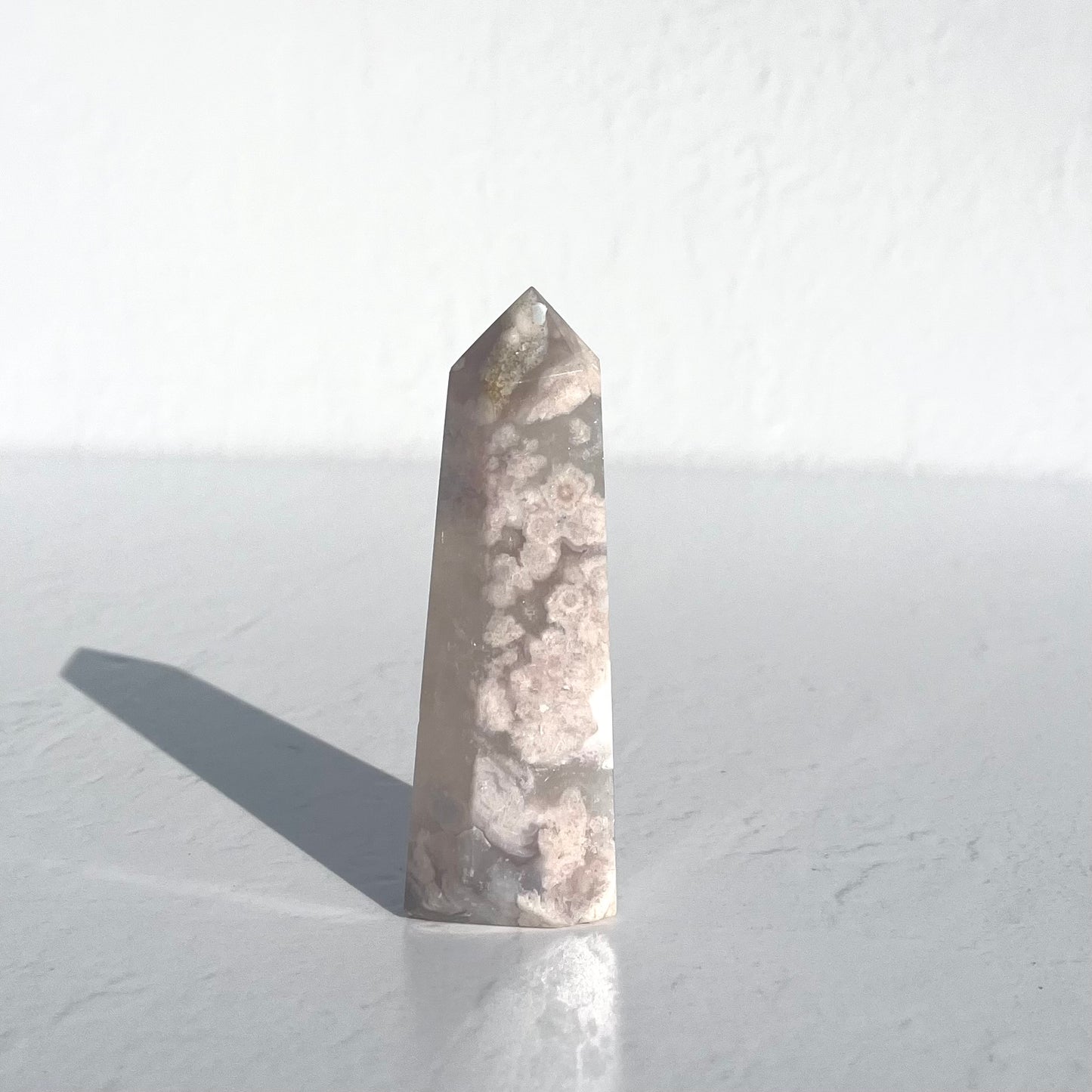 Pink (Sakura) Flower Agate Point / 103g