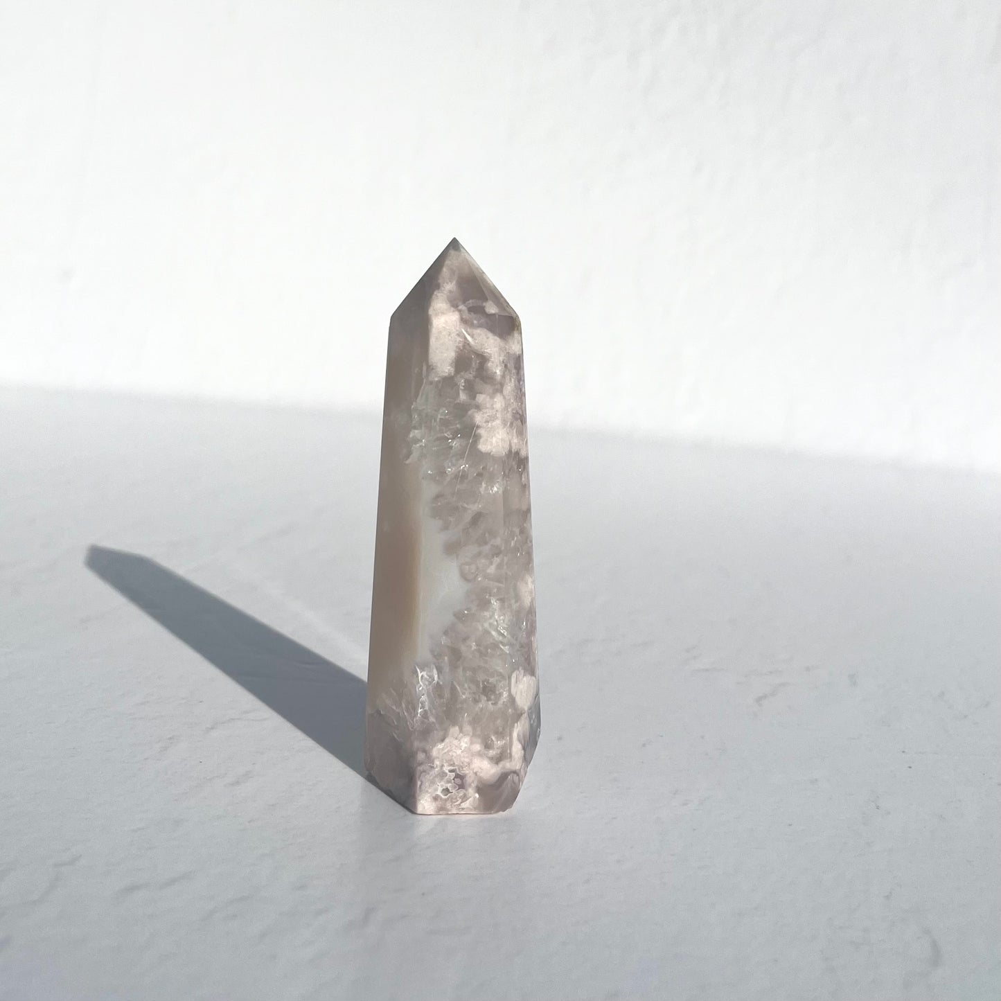 Pink (Sakura) Flower Agate Point / 103g