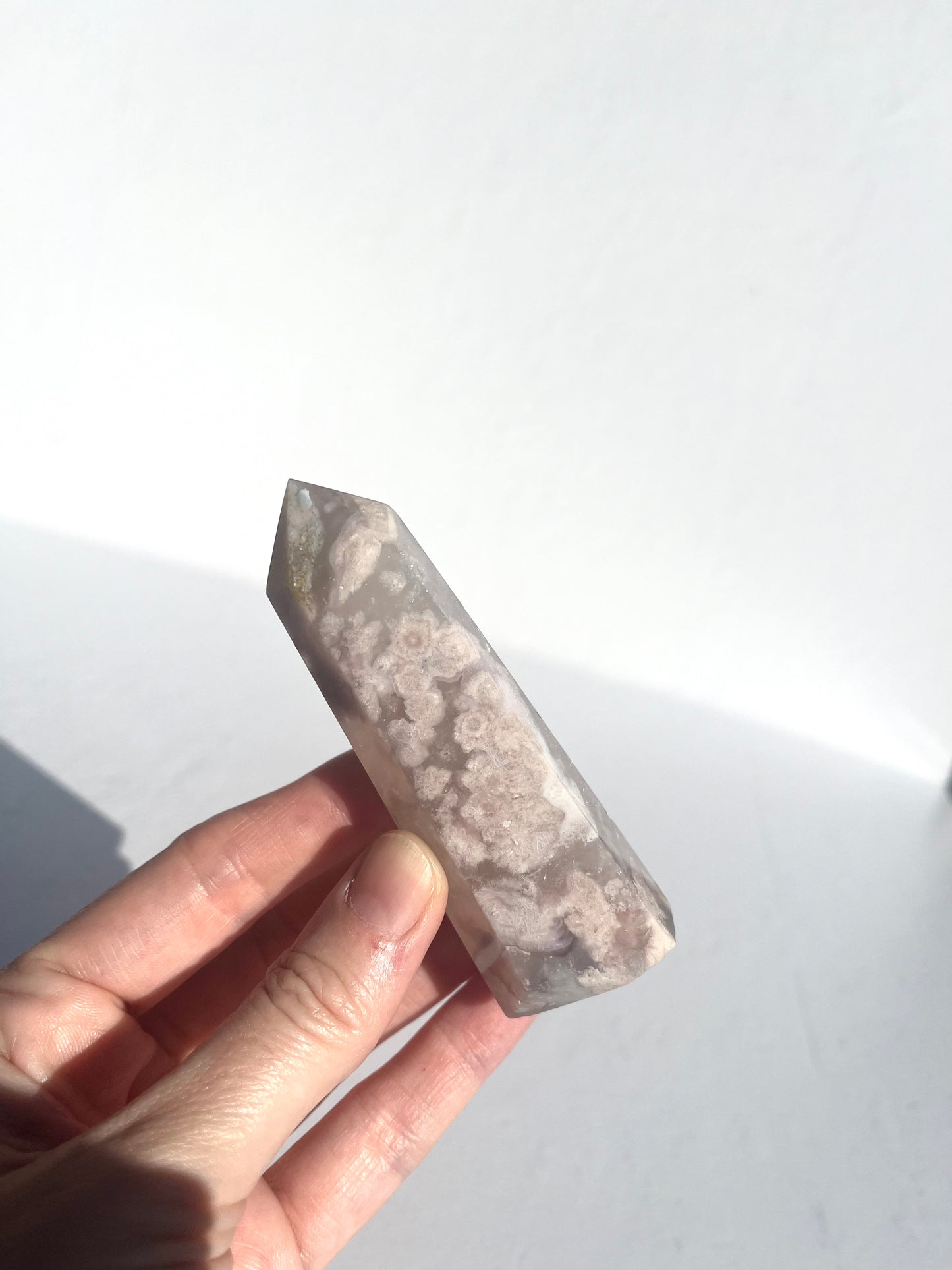 Pink (Sakura) Flower Agate Point / 103g