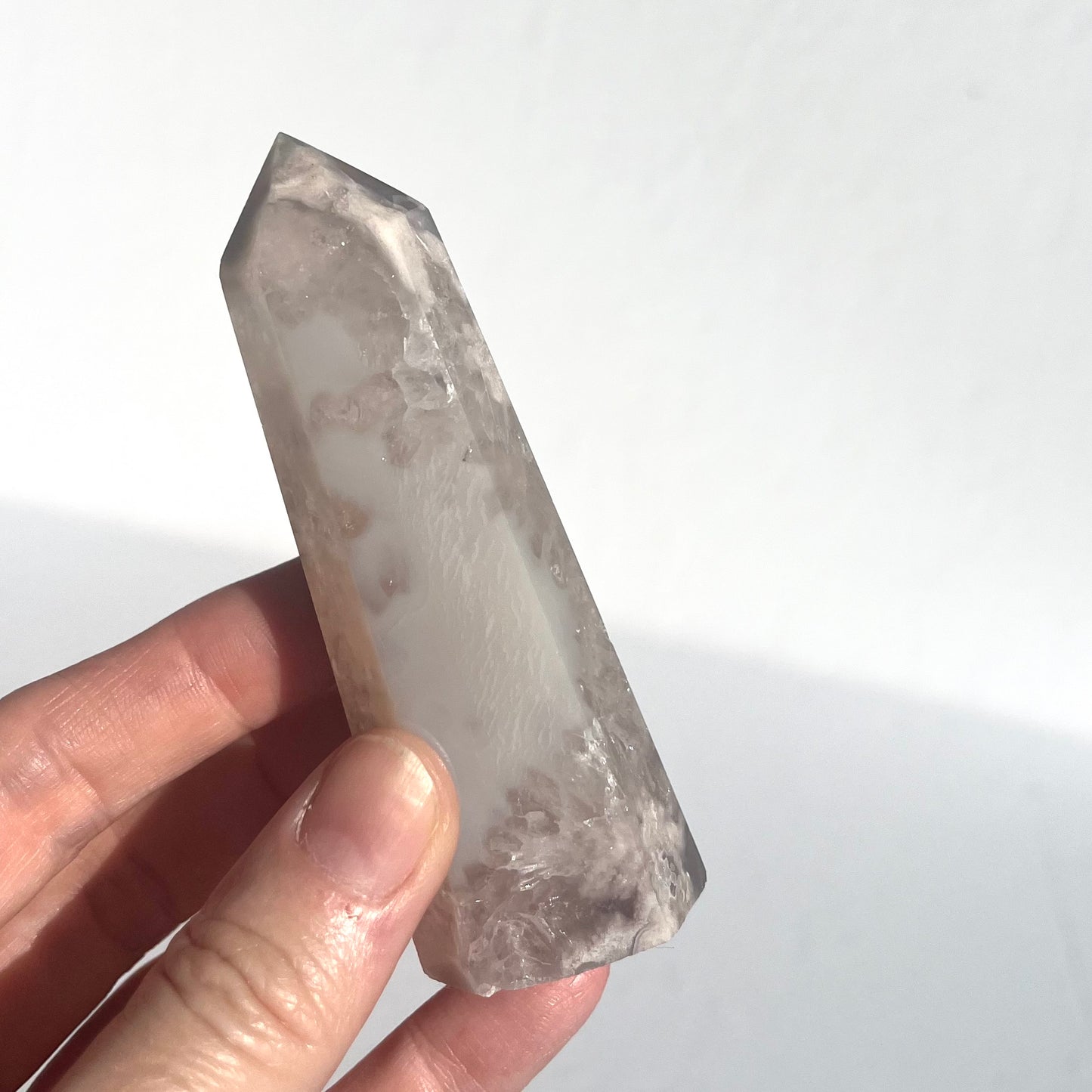 Pink (Sakura) Flower Agate Point / 103g