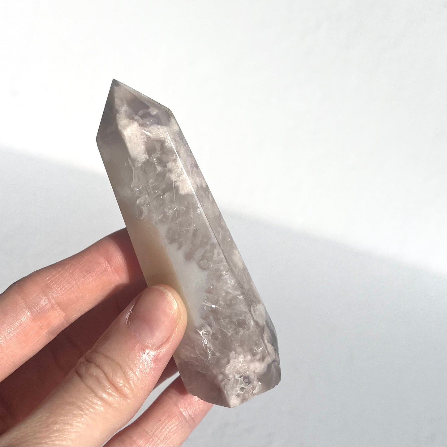 Pink (Sakura) Flower Agate Point / 103g