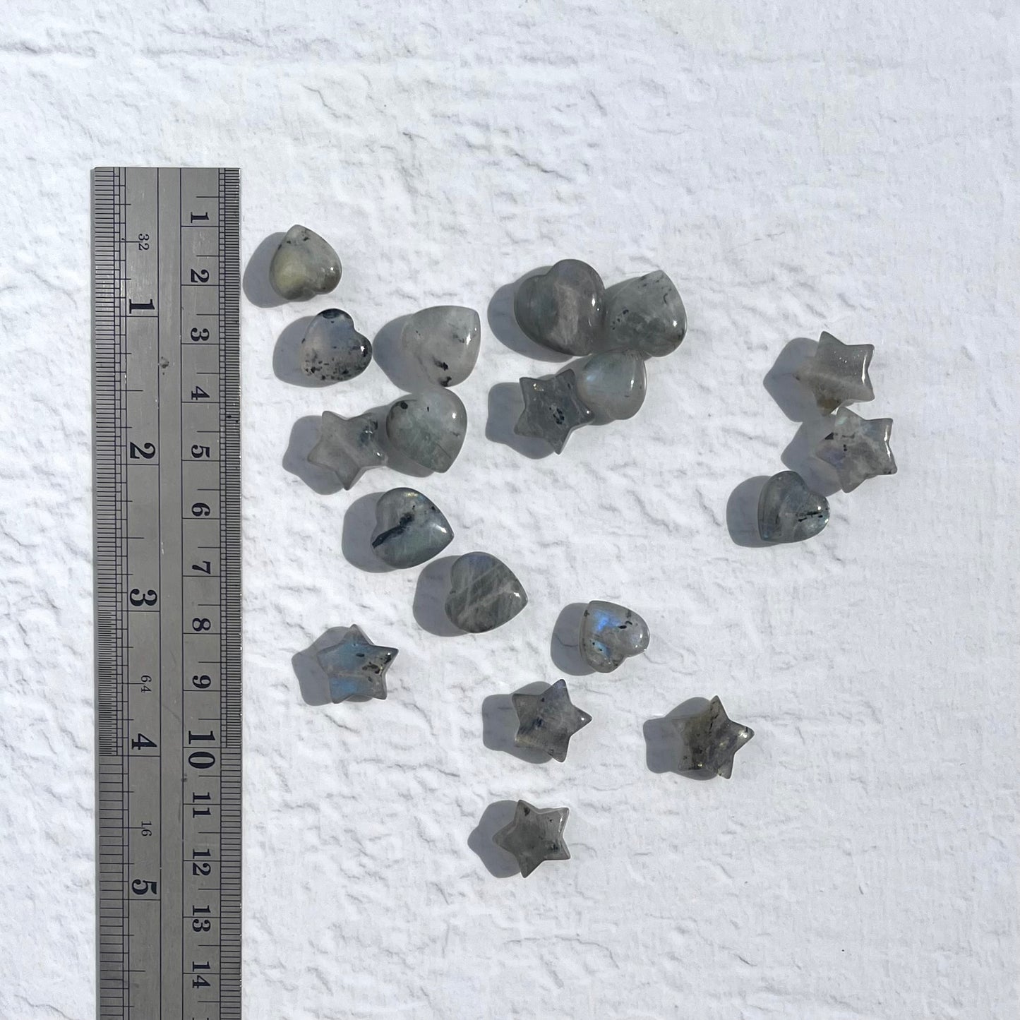 Labradorite Mini Star & Heart (Extra grade)