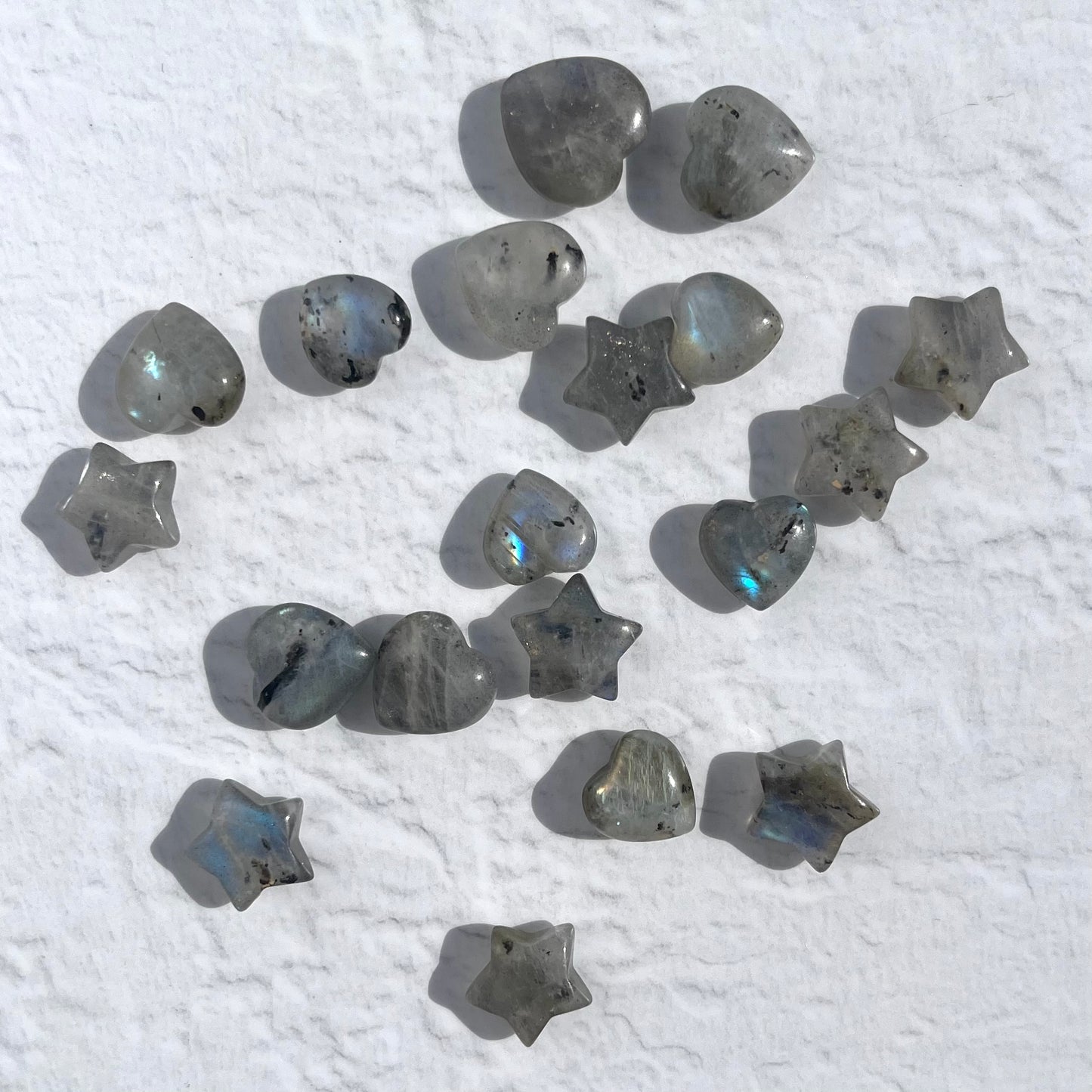 Labradorite Mini Star & Heart (Extra grade)