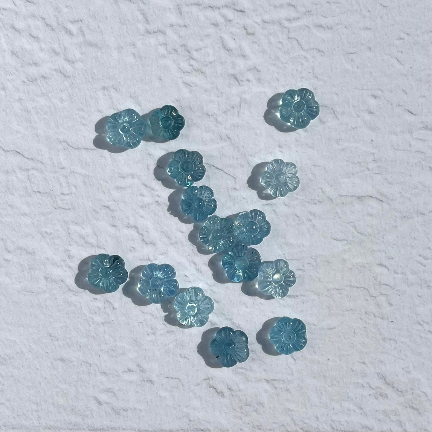 Mini Aquamarine Flowers (high grade)