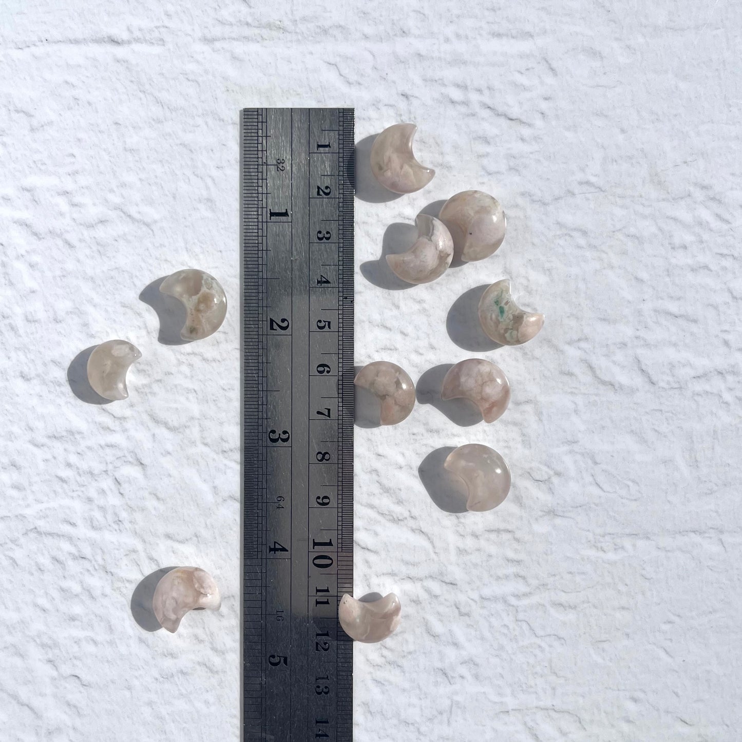 Mini Flower Agate Moons