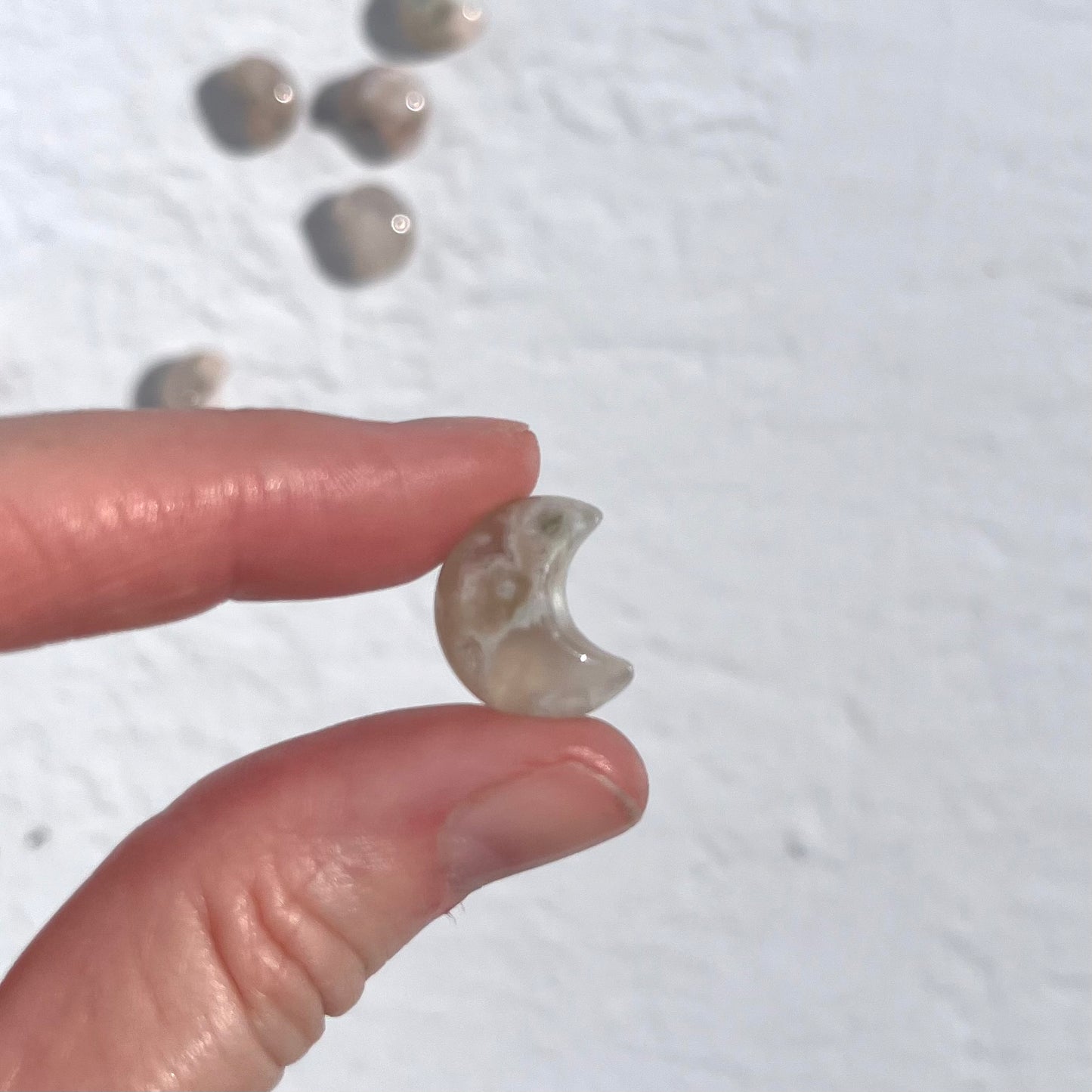 Mini Flower Agate Moons