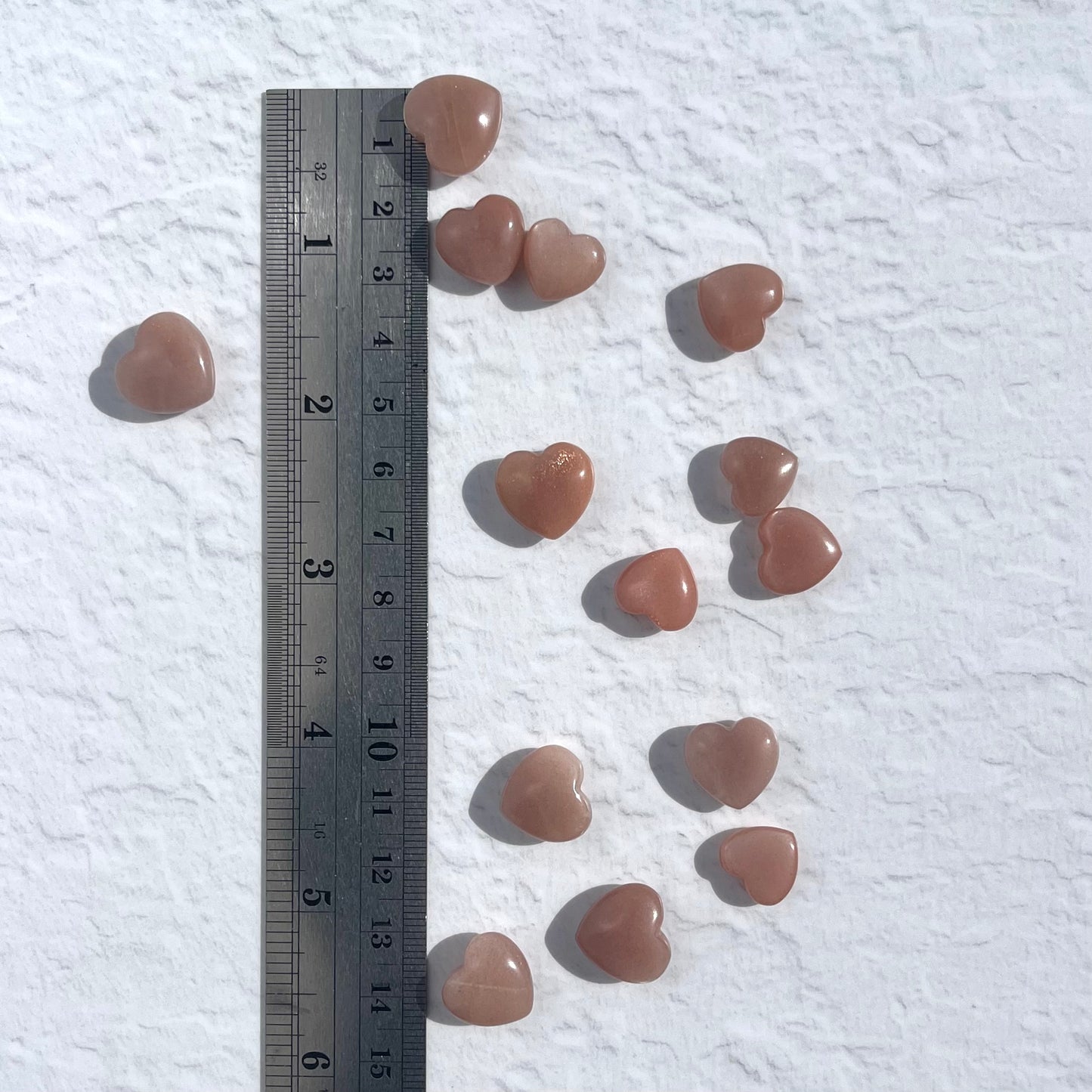 Peach Moonstone Mini Heart (gem grade)