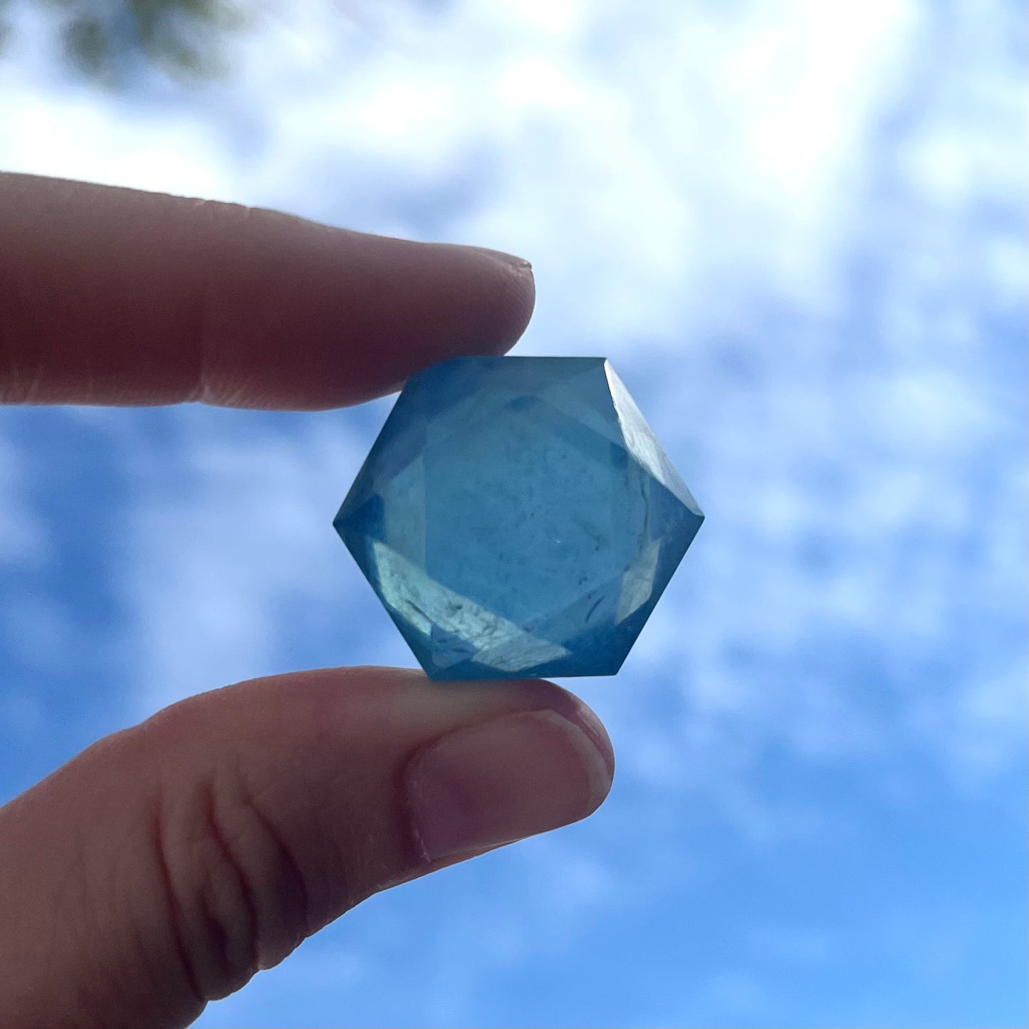 Aquamarine Star of David