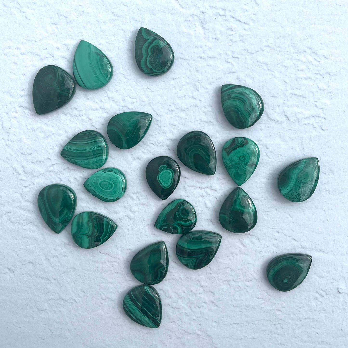 Malachite Teardrop Pendant Carvings