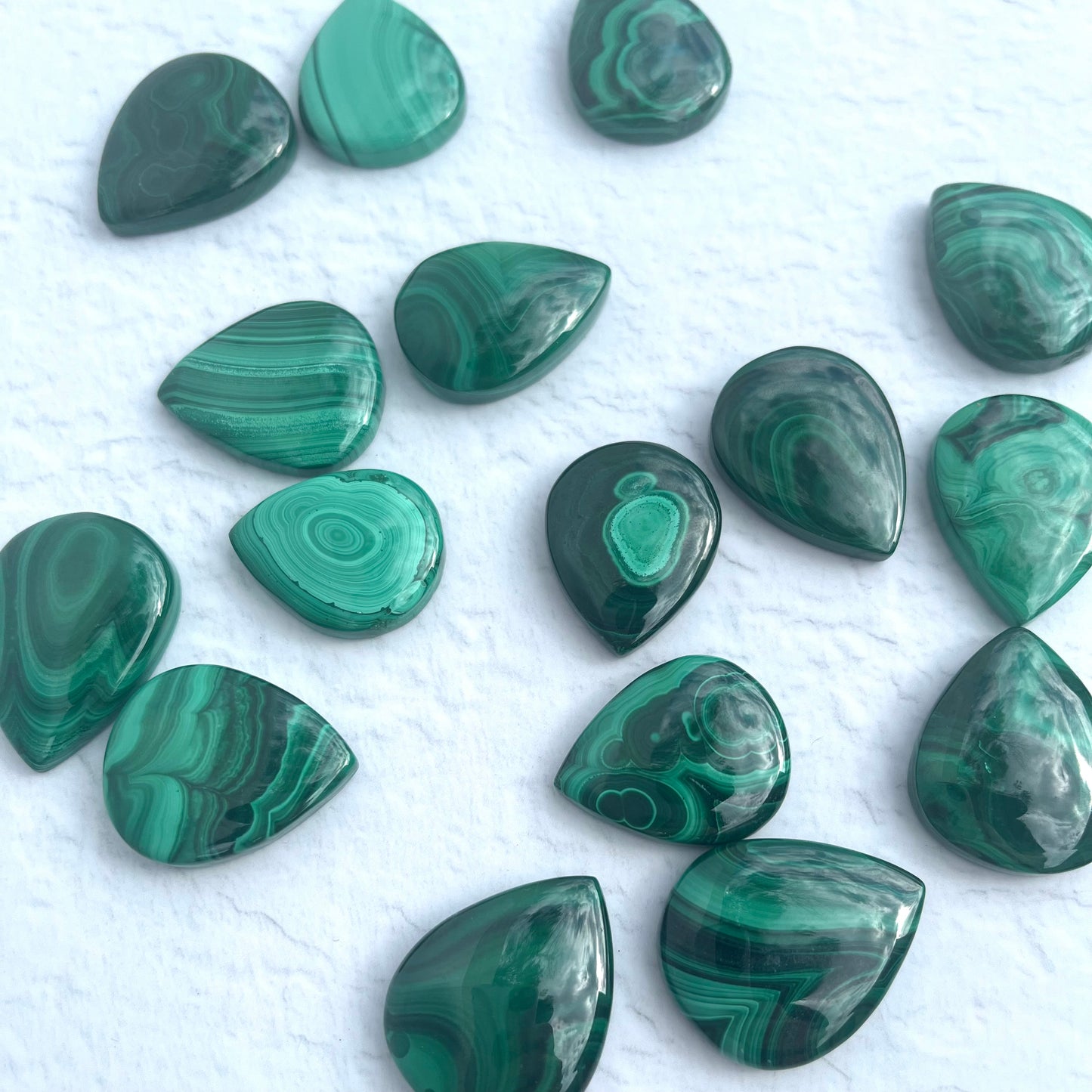 Malachite Teardrop Pendant Carvings