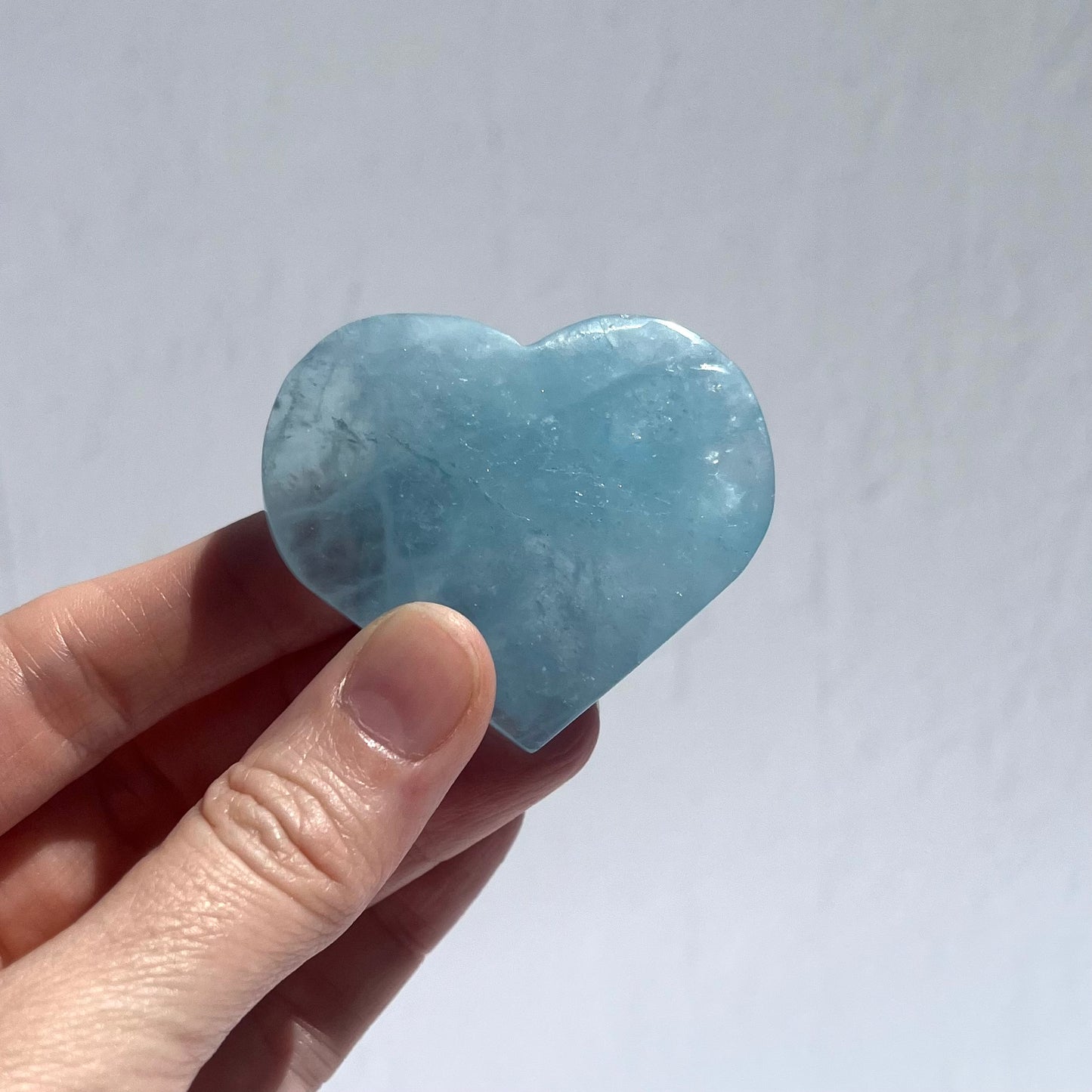Aquamarine Heart Carving #7 / 50g