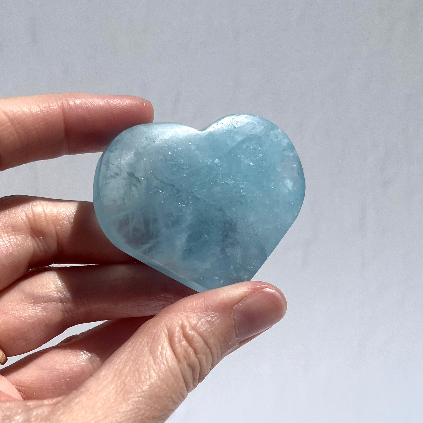 Aquamarine Heart Carving #7 / 50g