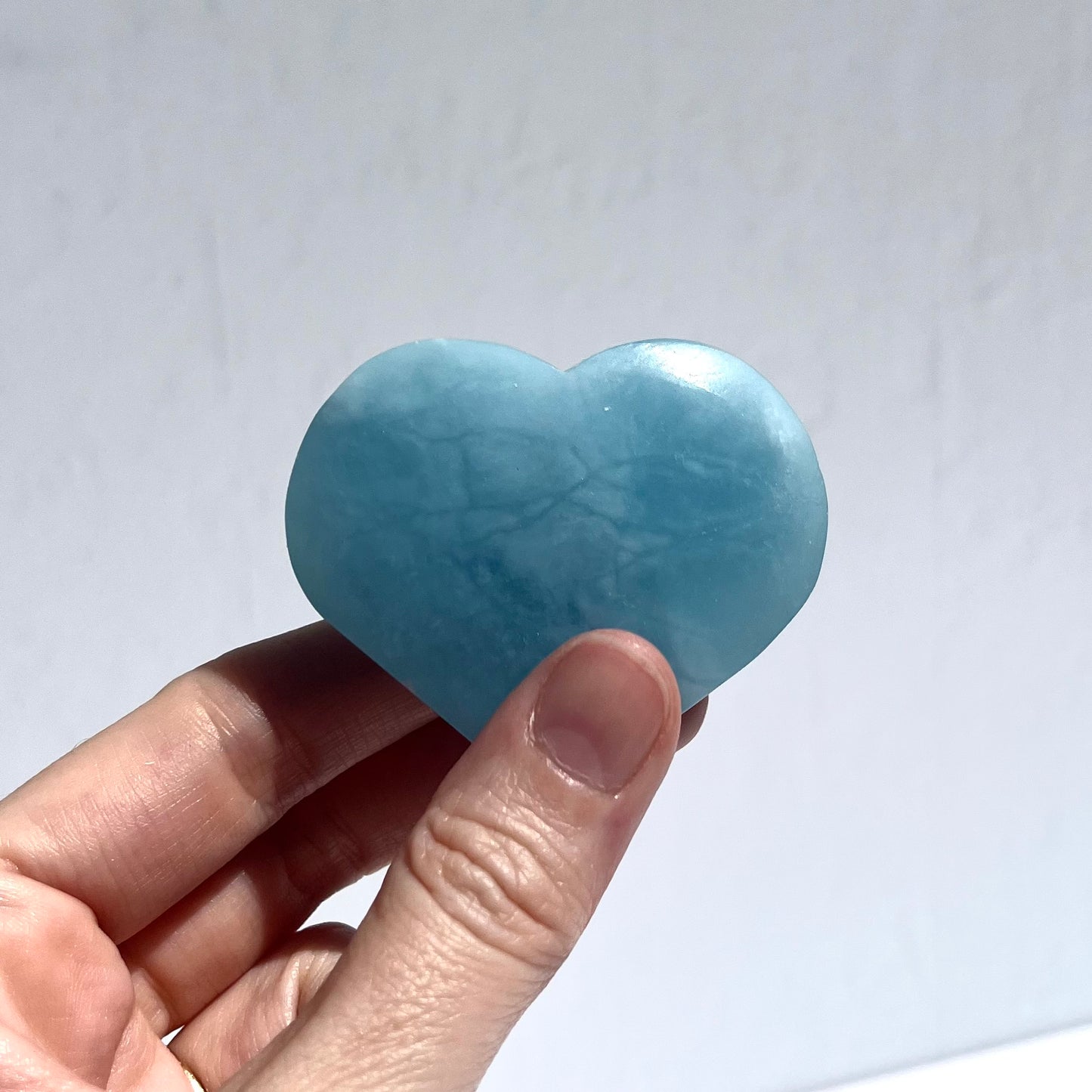 Aquamarine Heart Carving #12 / 77g