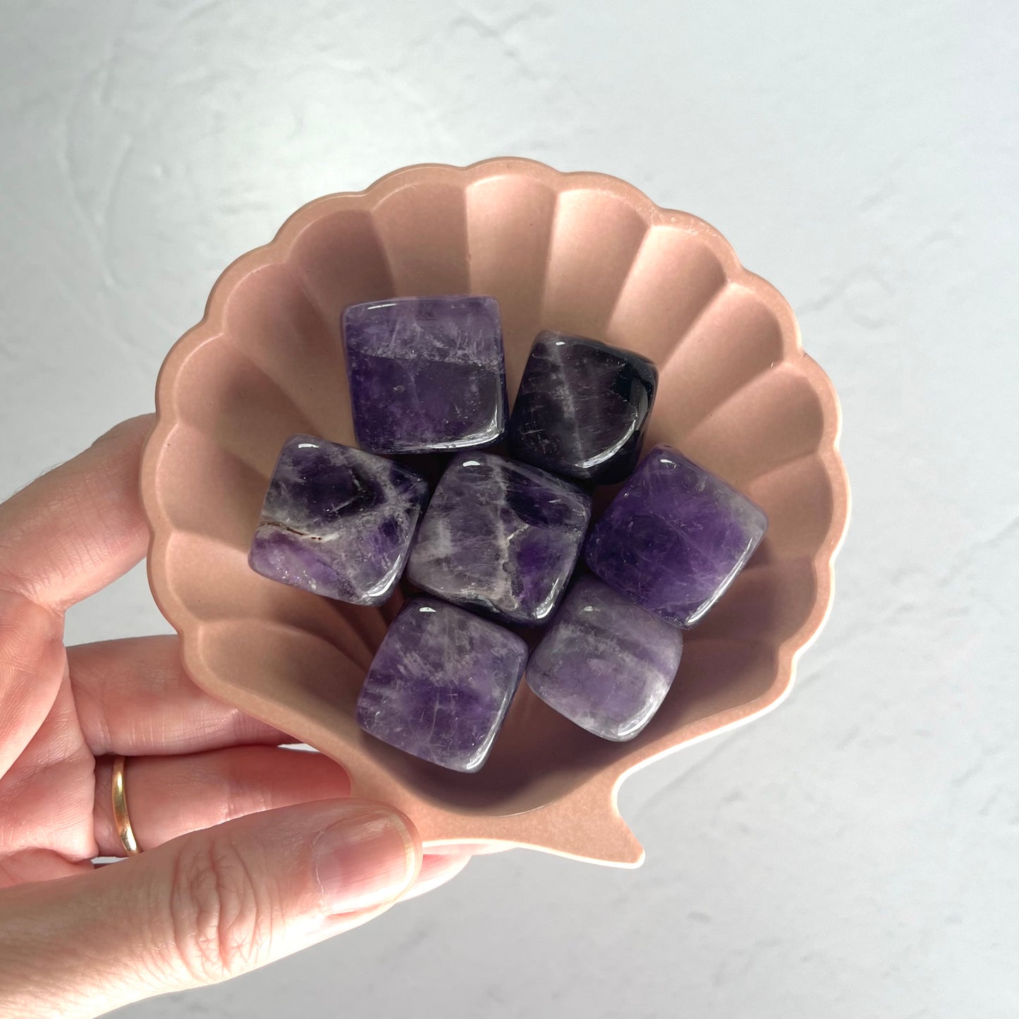 Chevron (Dream) Amethyst Cubes