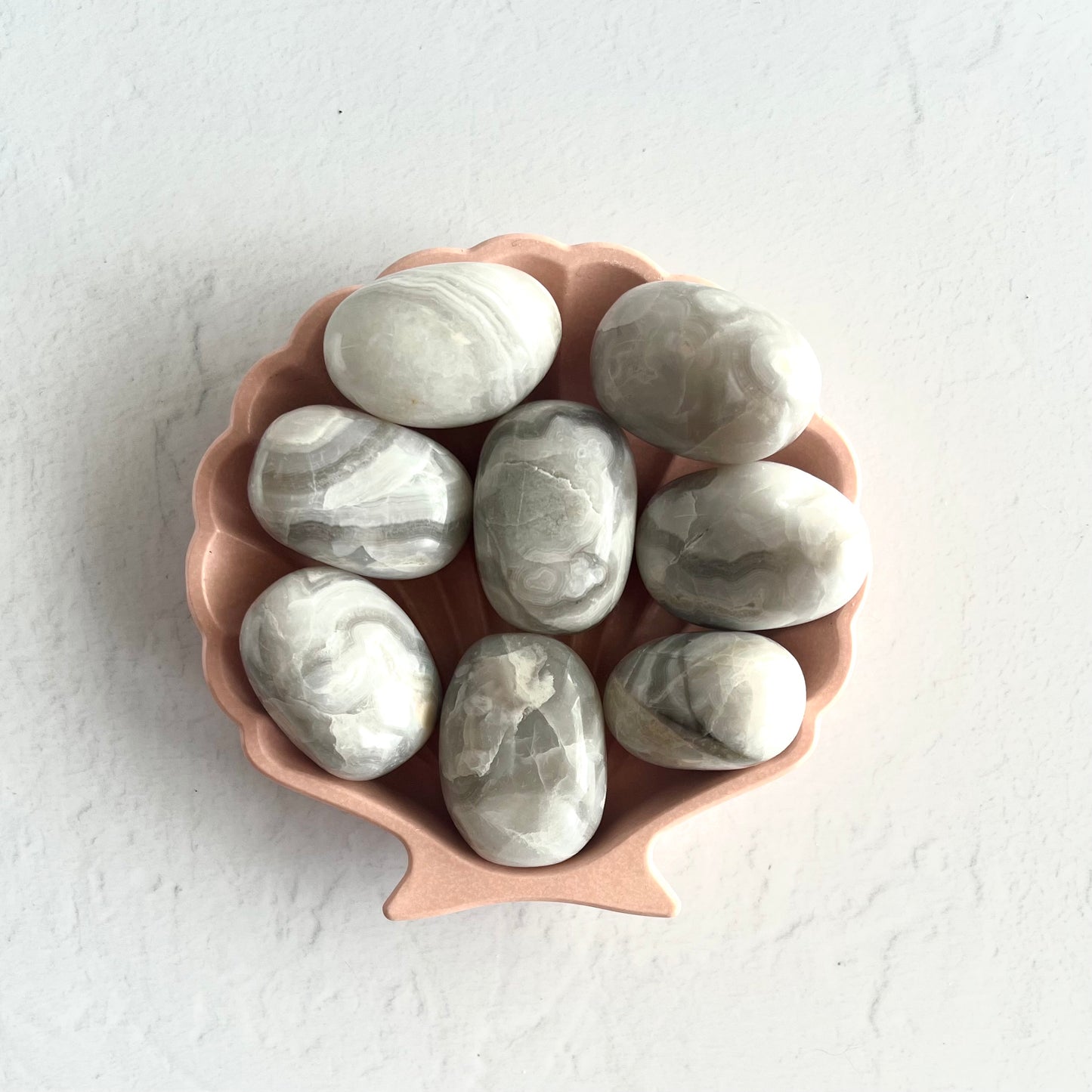 White Lace Agate Tumble
