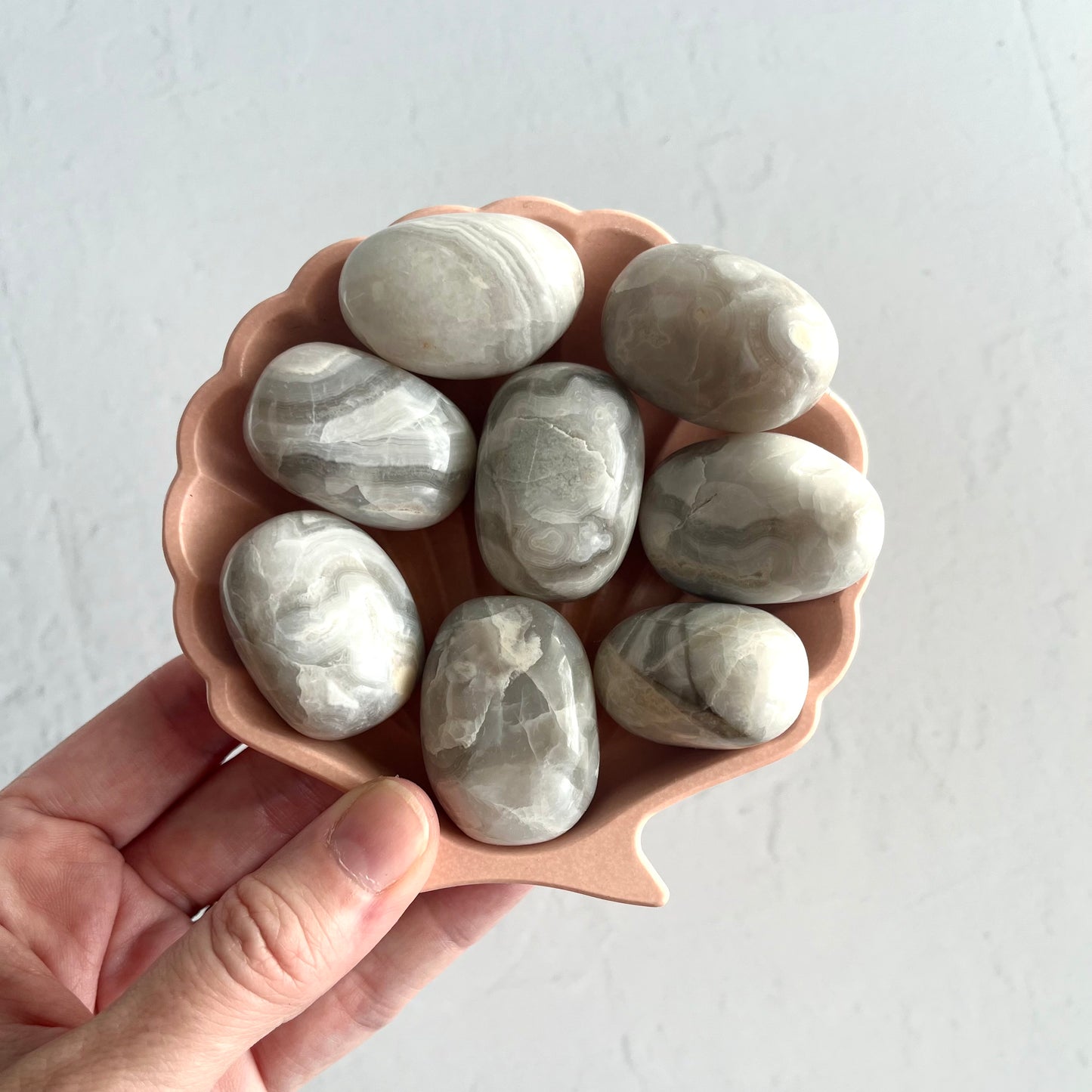 White Lace Agate Tumble