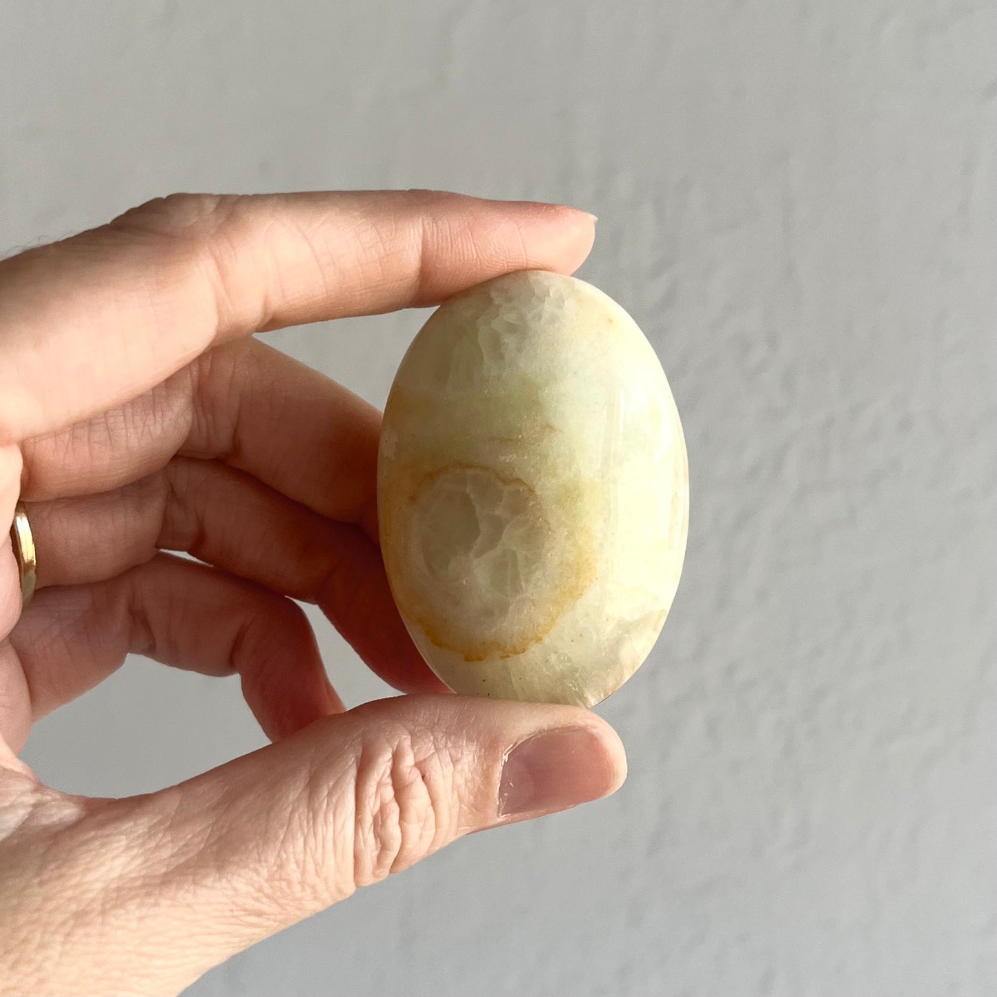 Caribbean Calcite Palm Stone #7 / 56g