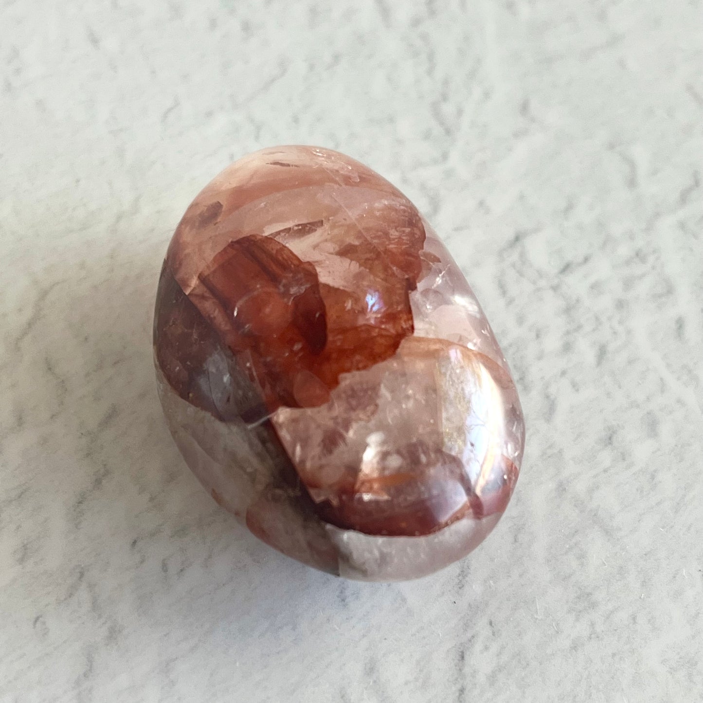 Fire Quartz Palm Stone #1 / 61g