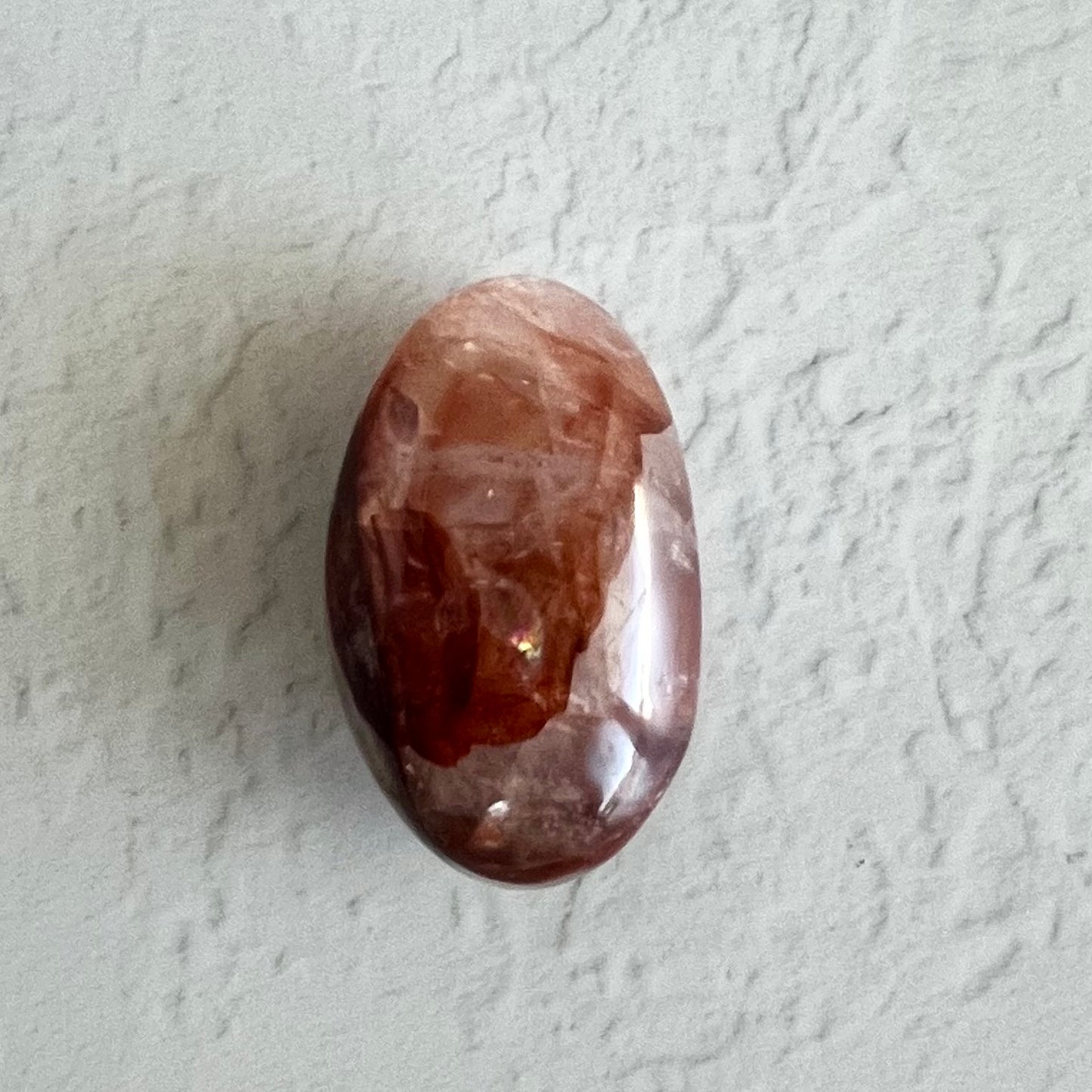 Fire Quartz Palm Stone #1 / 61g