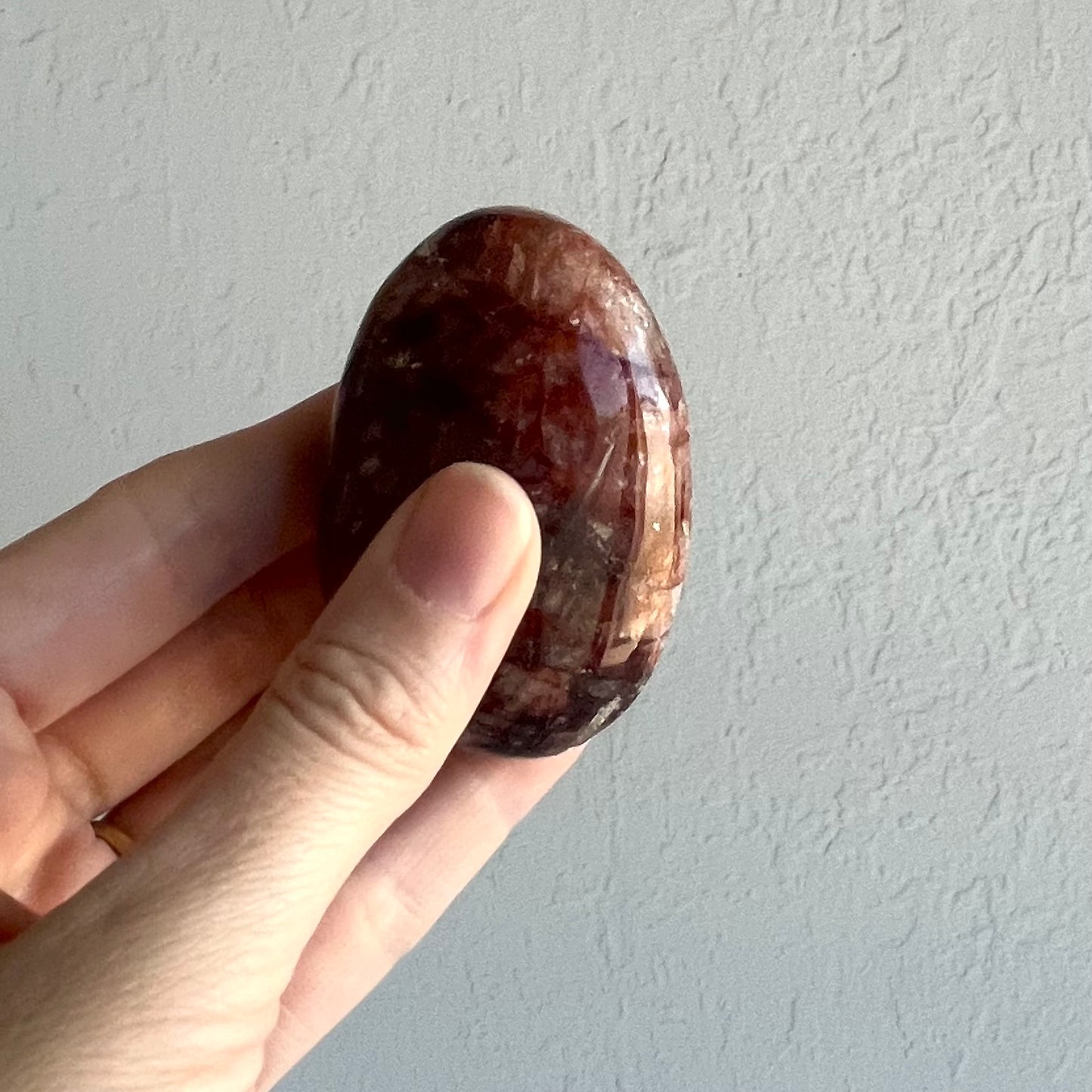 Fire Quartz Palm Stone #2 / 124g
