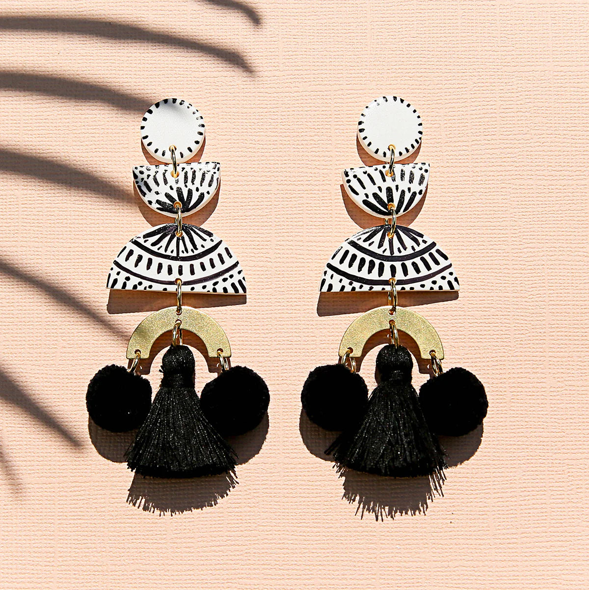Super Pom Pom Monochrome Earrings