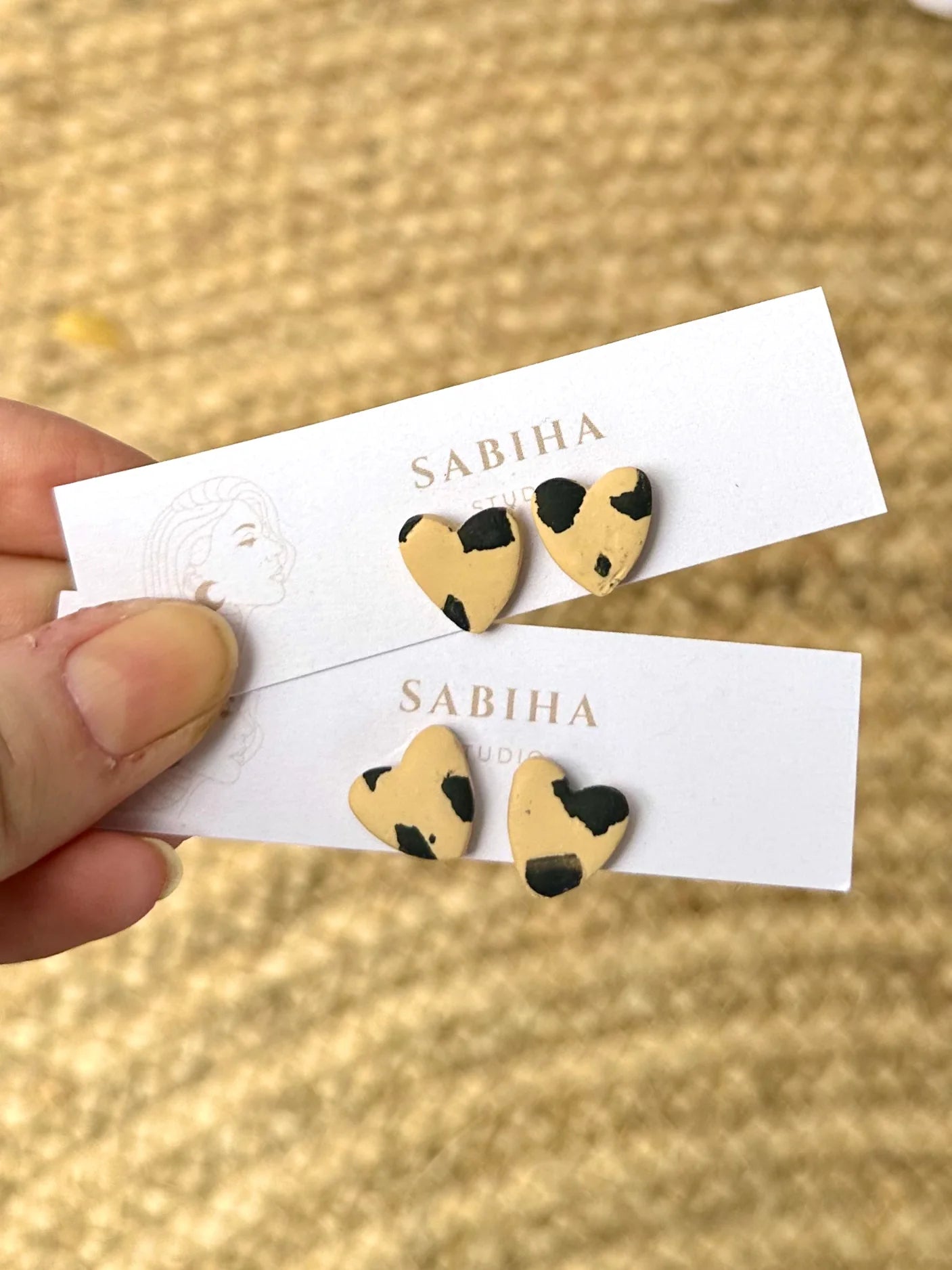 Sweetheart Studs - Leopard