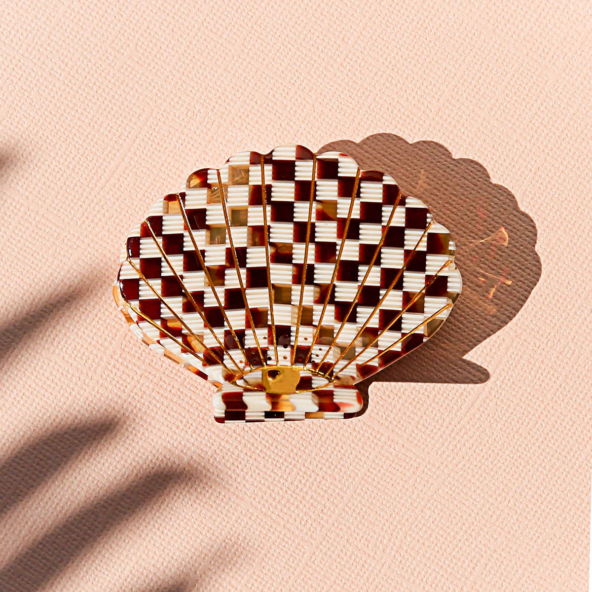 Check Shell Hair Clip (small)