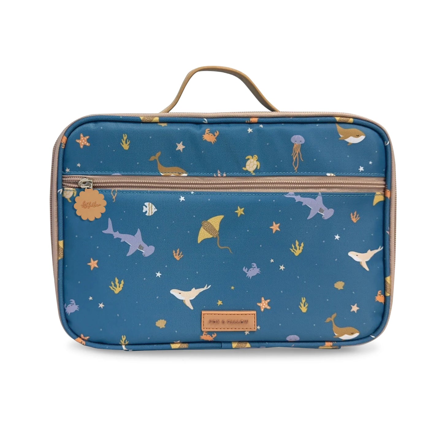 Ocean Creatures Marine Blue Large Lunch Bag