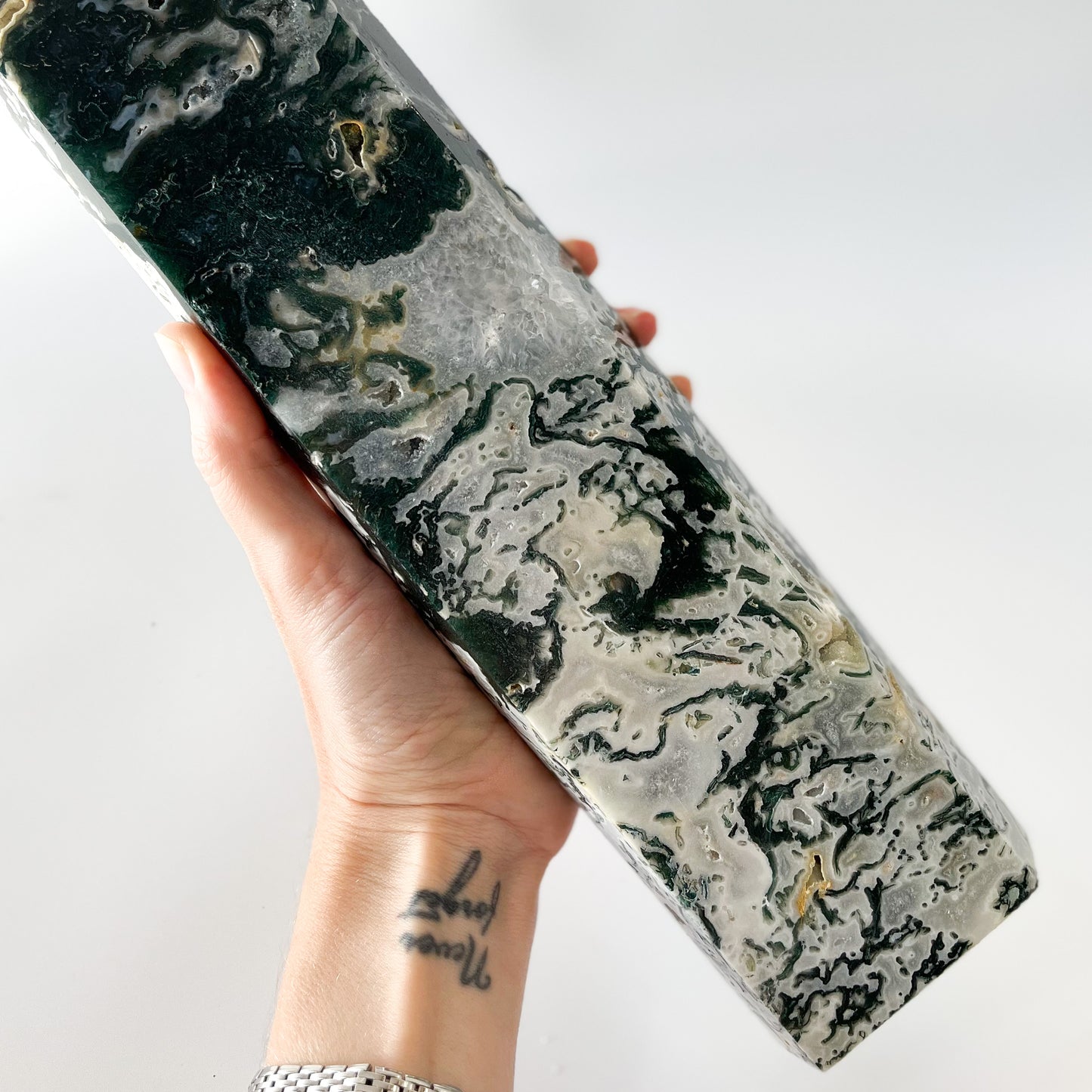 Moss Agate Tower / 2.374kg